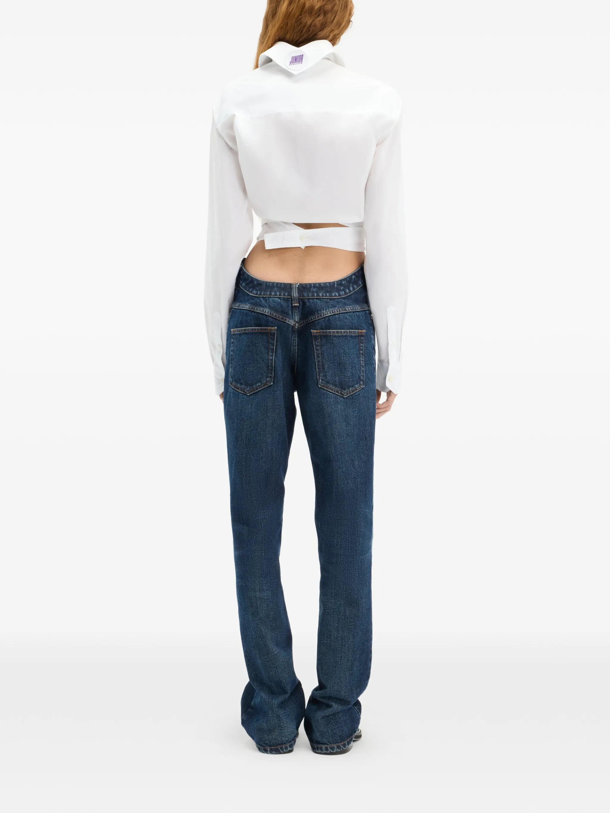 The Cropped Cache-Coeur cotton shirt