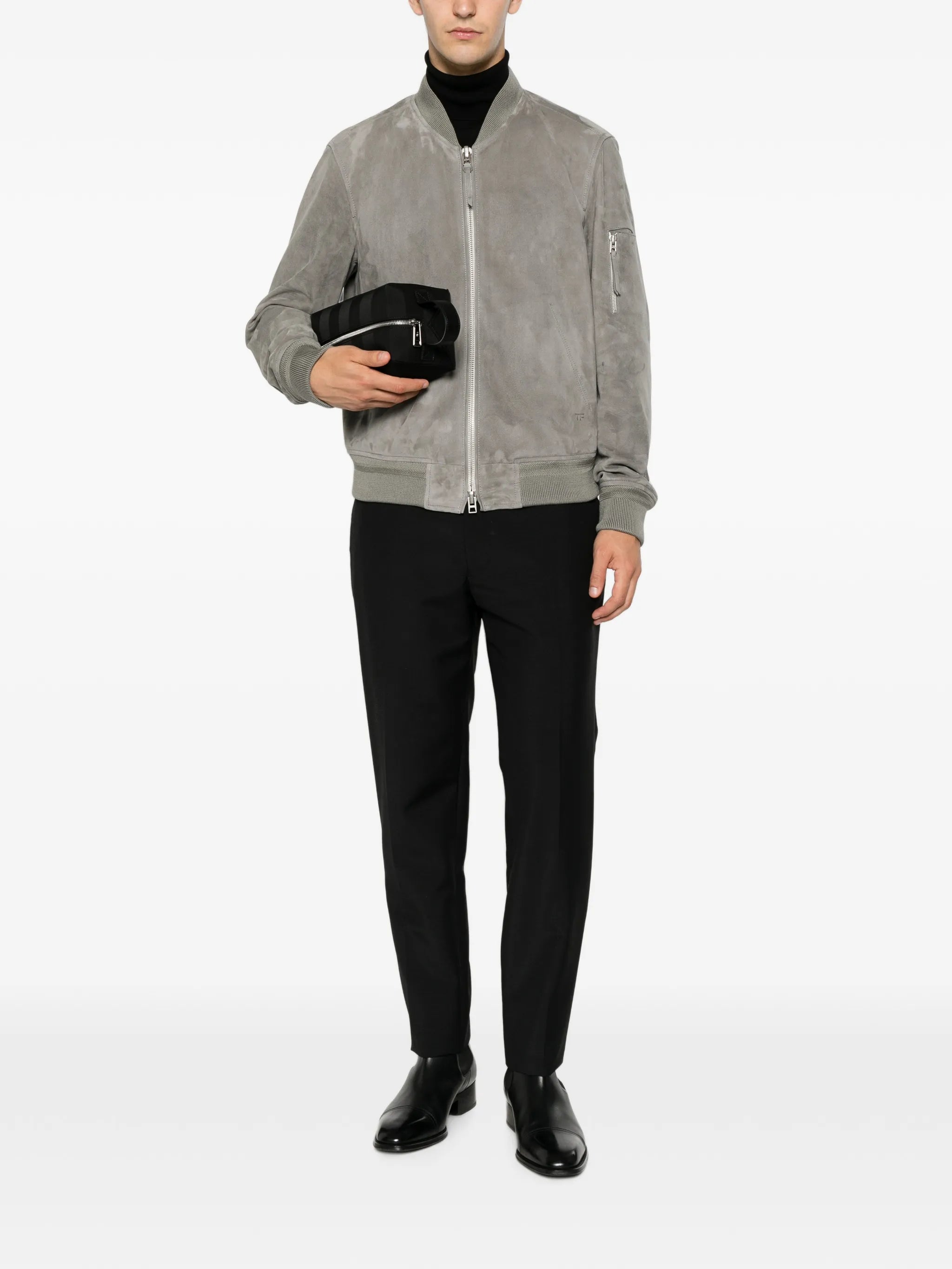 zip-pocket bomber jacket