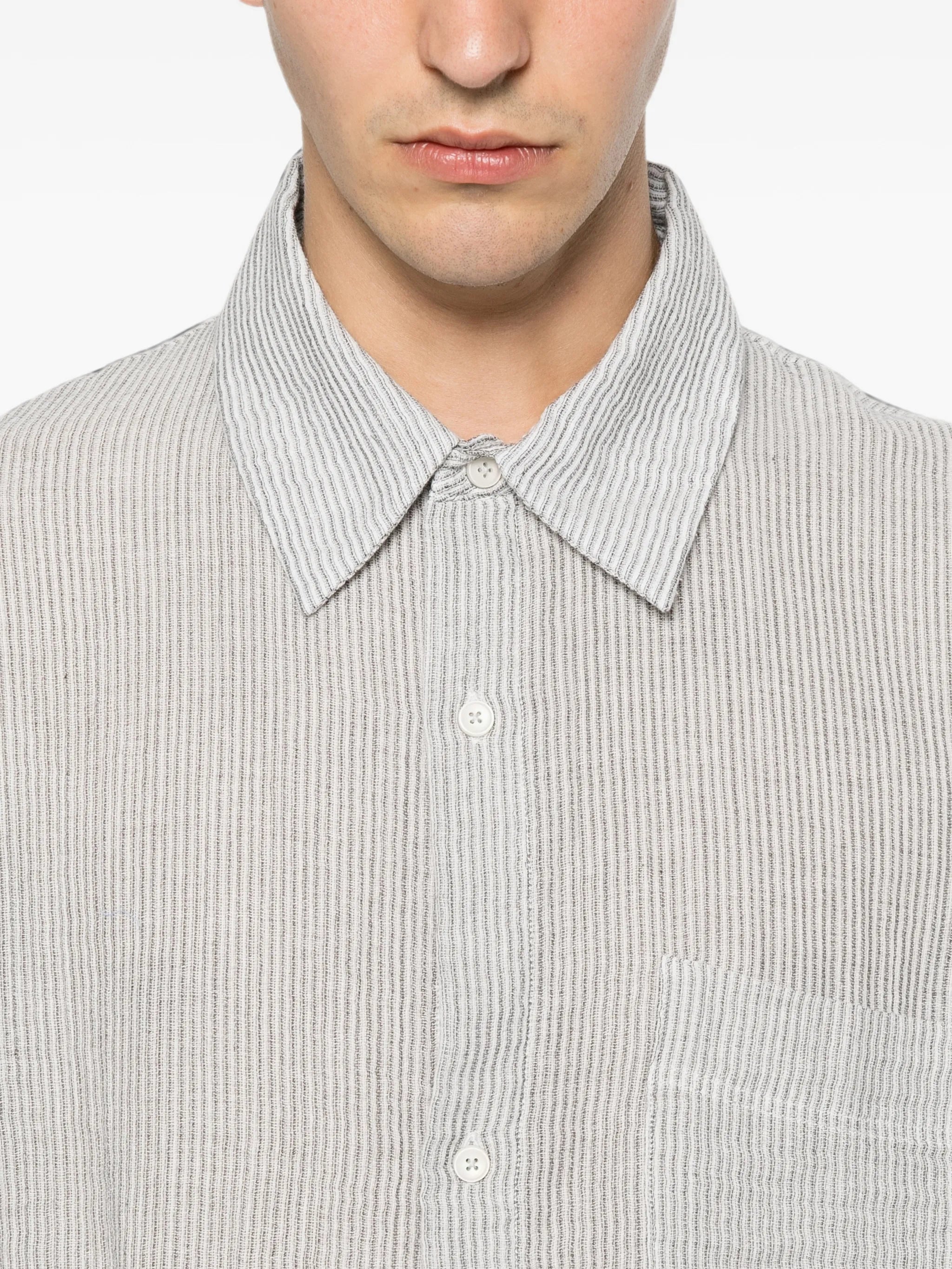 striped short-sleeve shirt