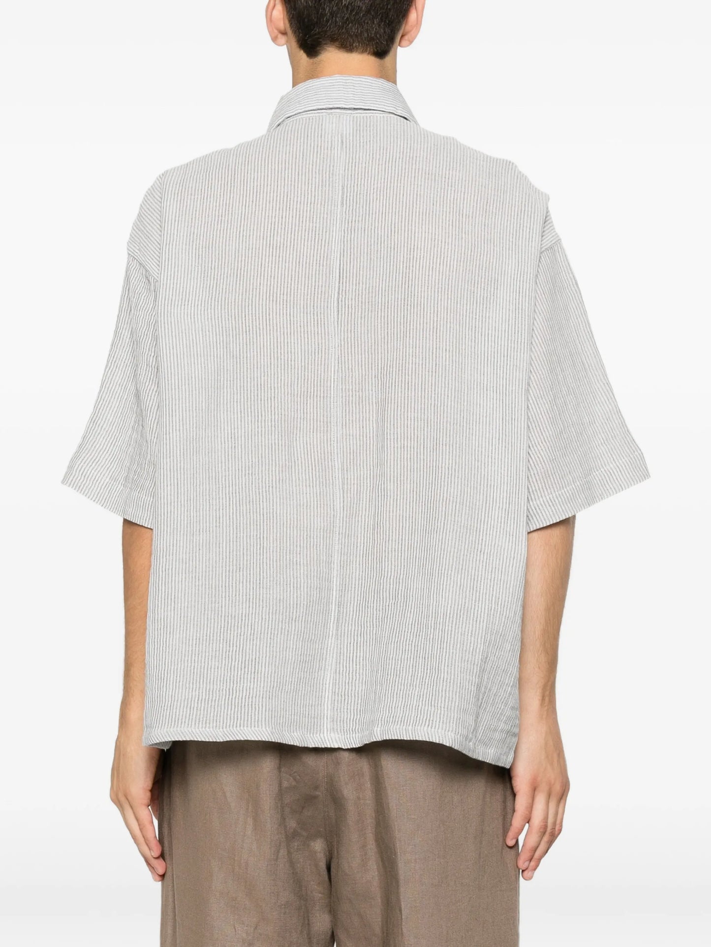 striped short-sleeve shirt