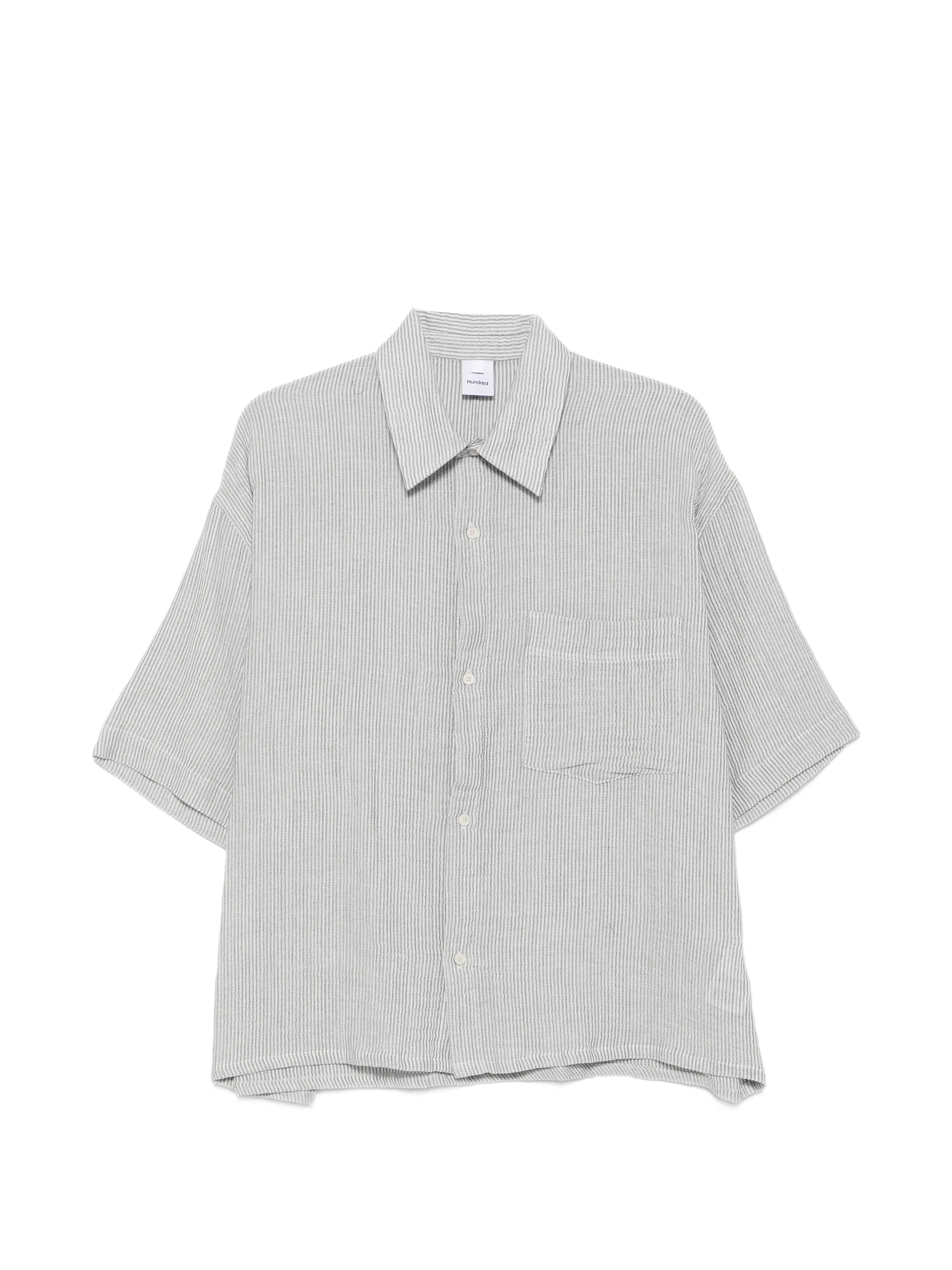 striped short-sleeve shirt
