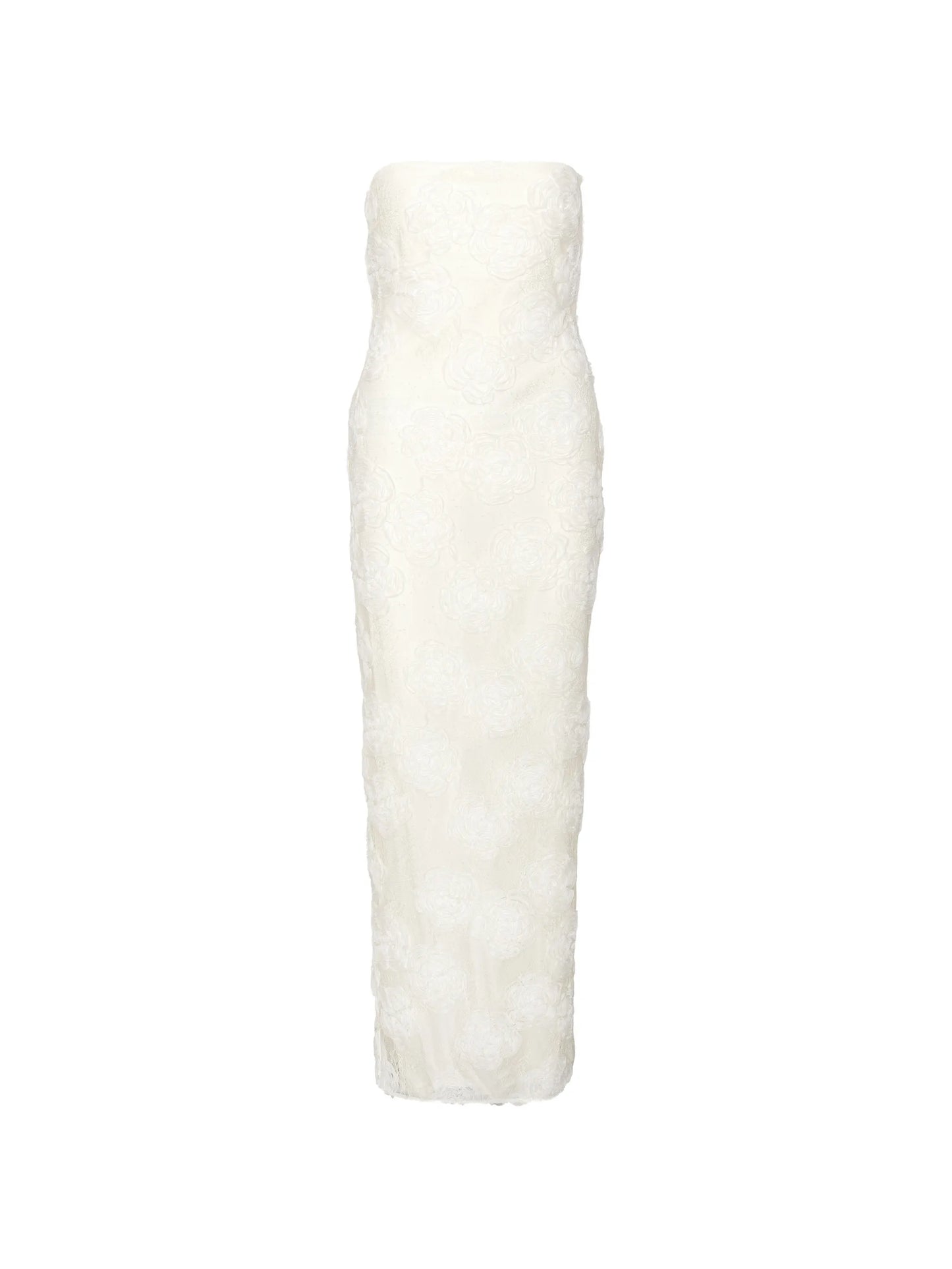 flower mesh tube dress