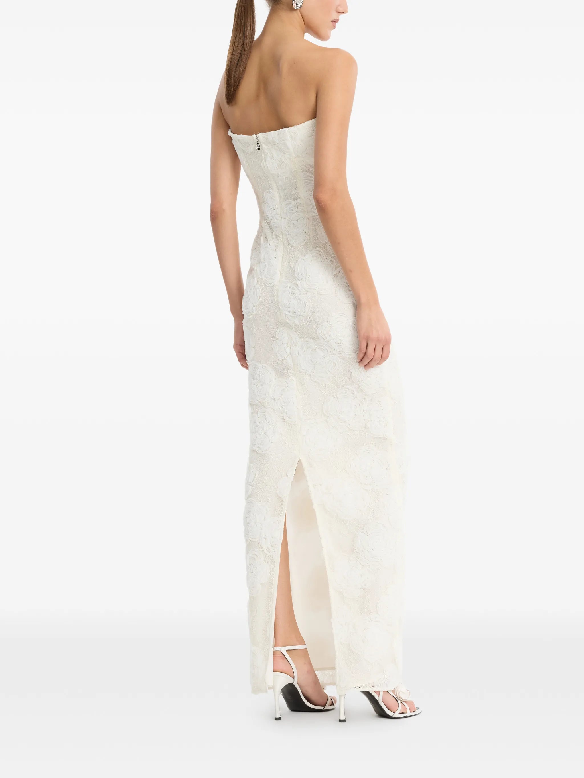 flower mesh tube dress