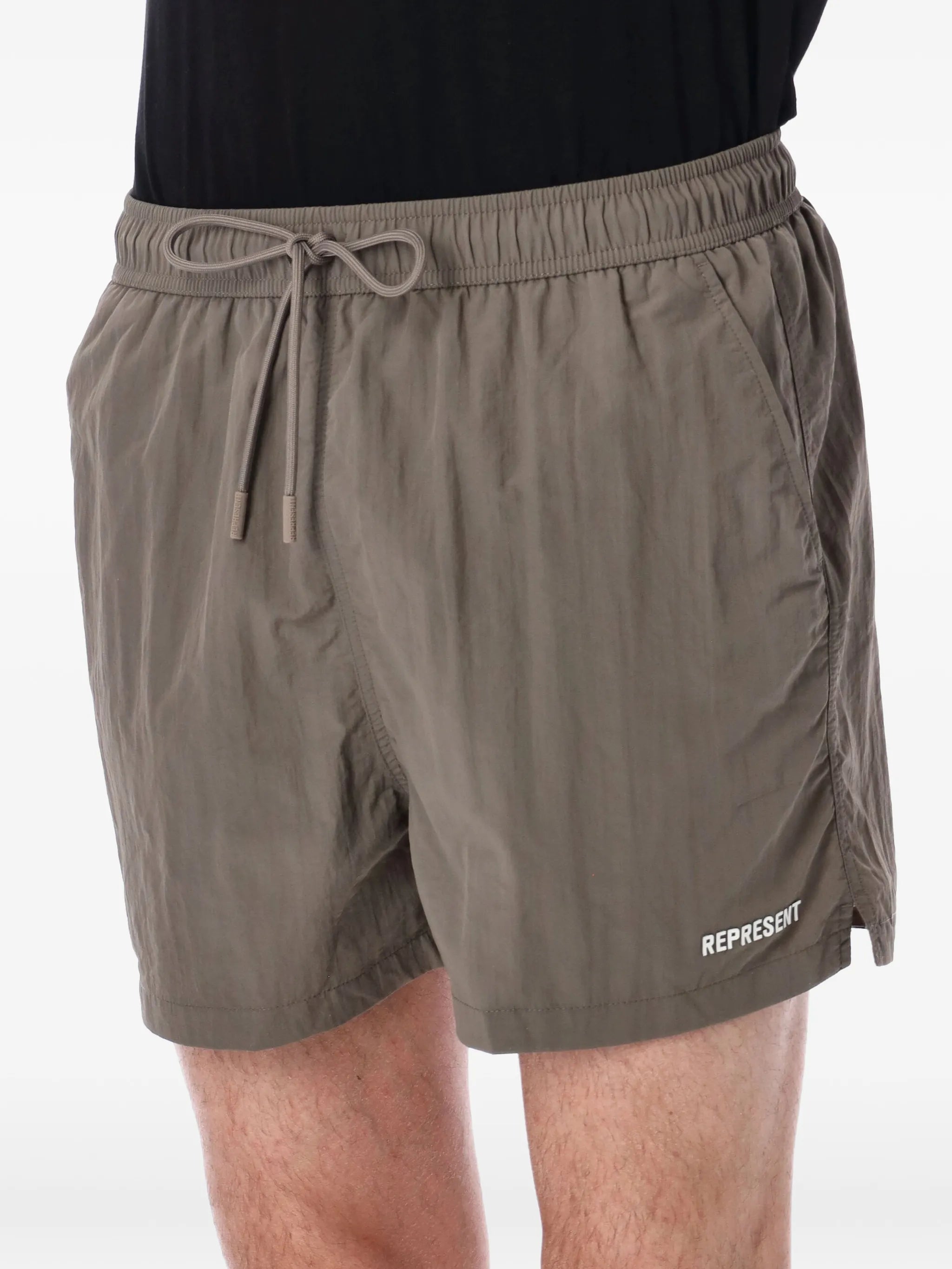 drawstring swim shorts