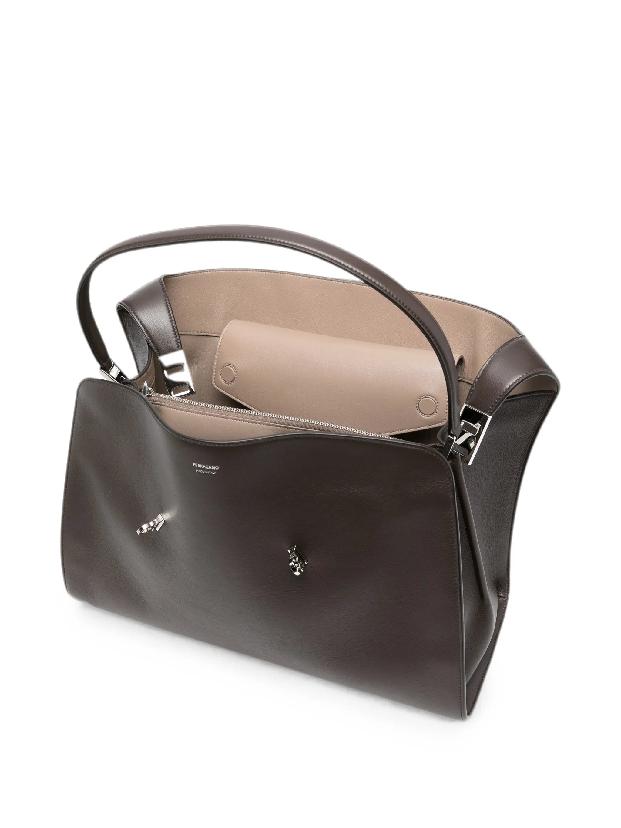 Hug Soft bi-color calfskin shoulder bag