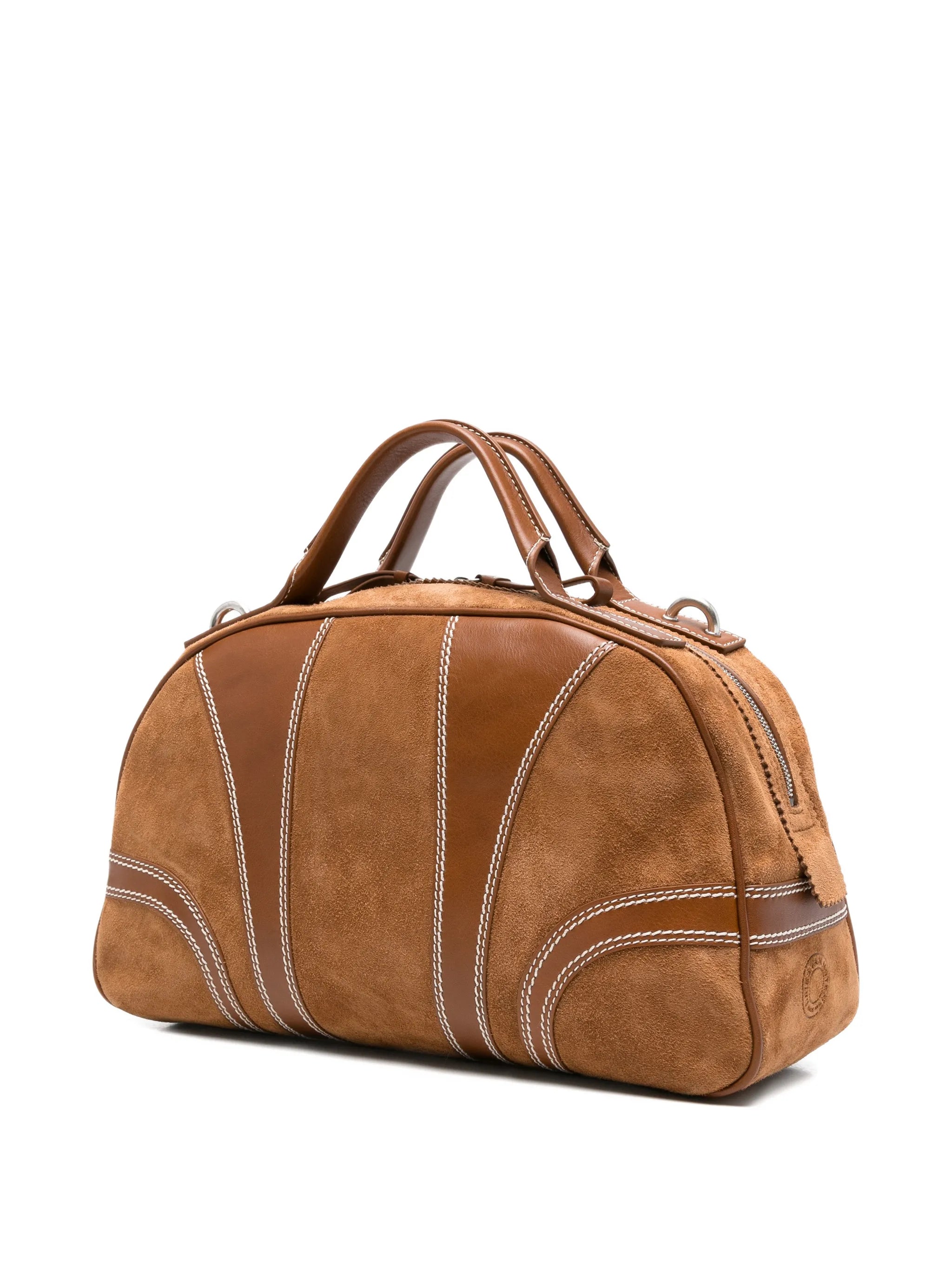 suede leather tote bag