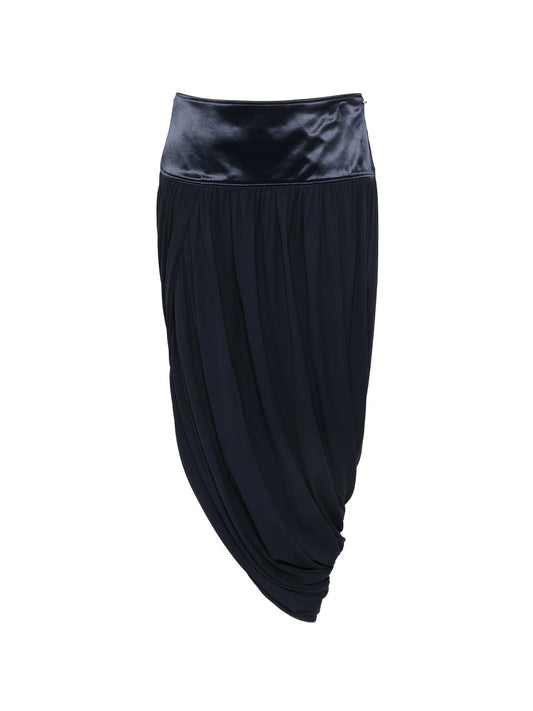 draped asymmetric skirt