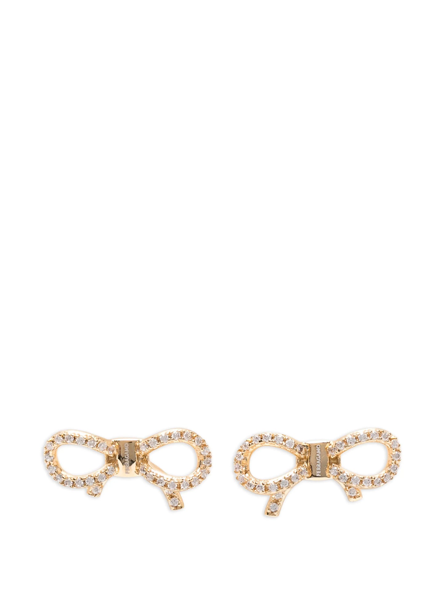 crystal-embellished bow earrings