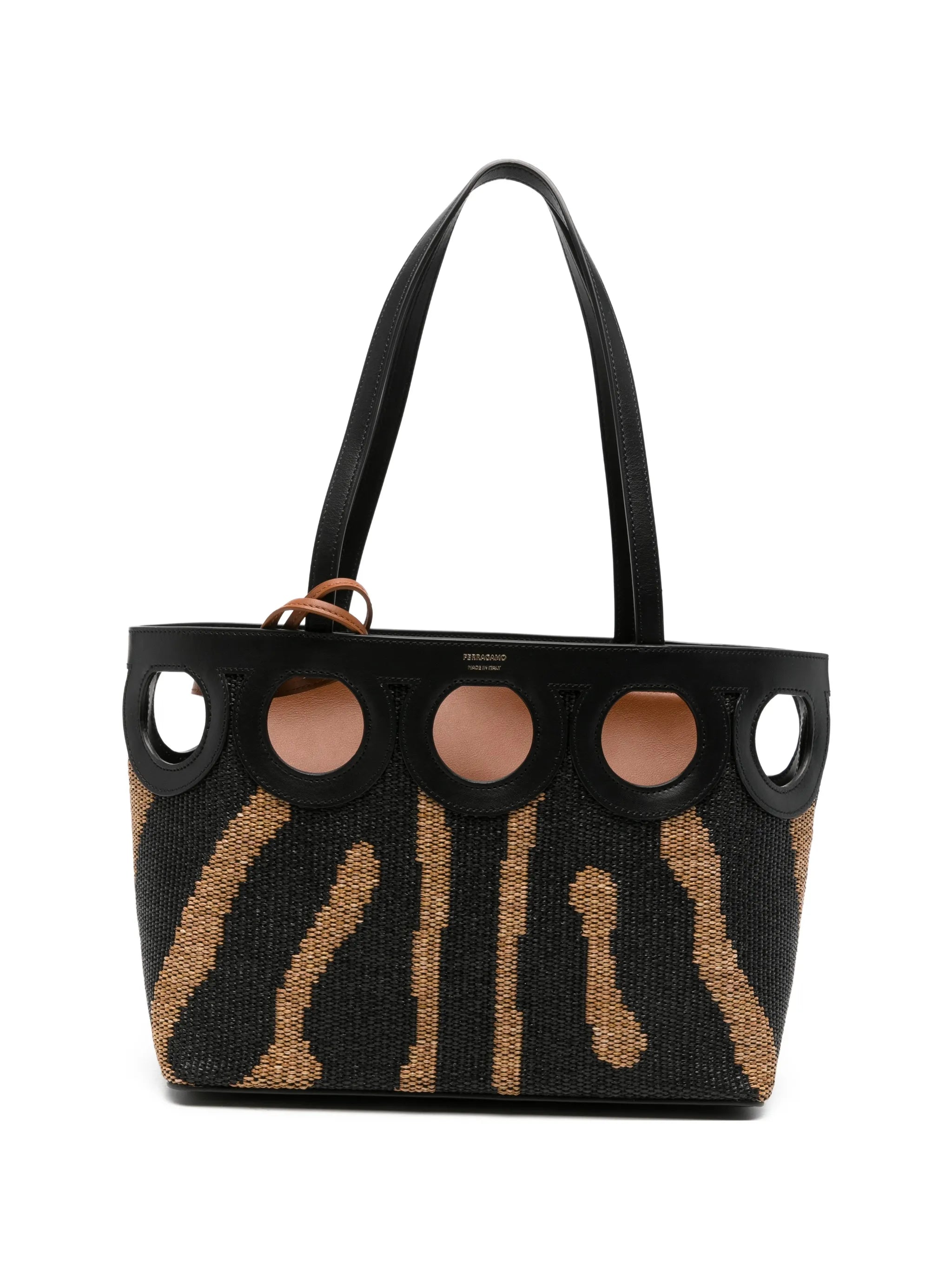 medium Gancini zebra-pattern tote bag