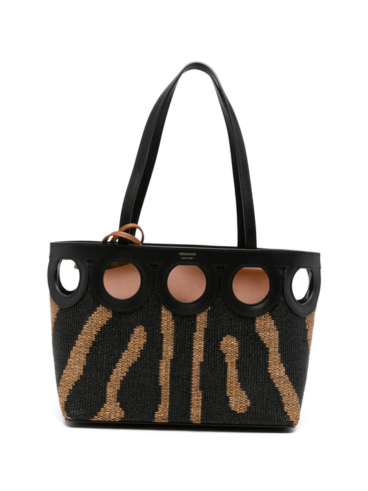 medium Gancini zebra-pattern tote bag