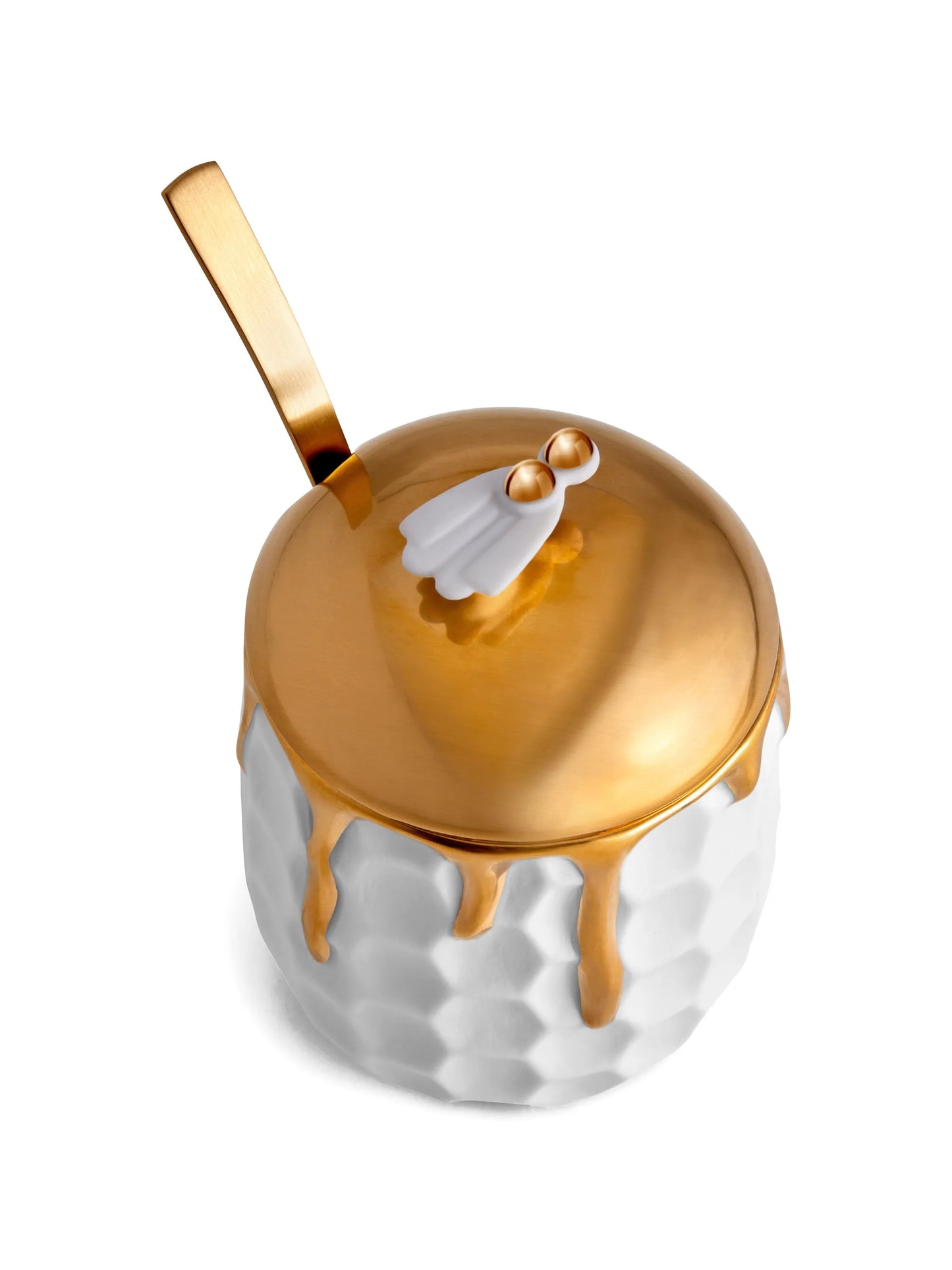 Beehive honey pot set