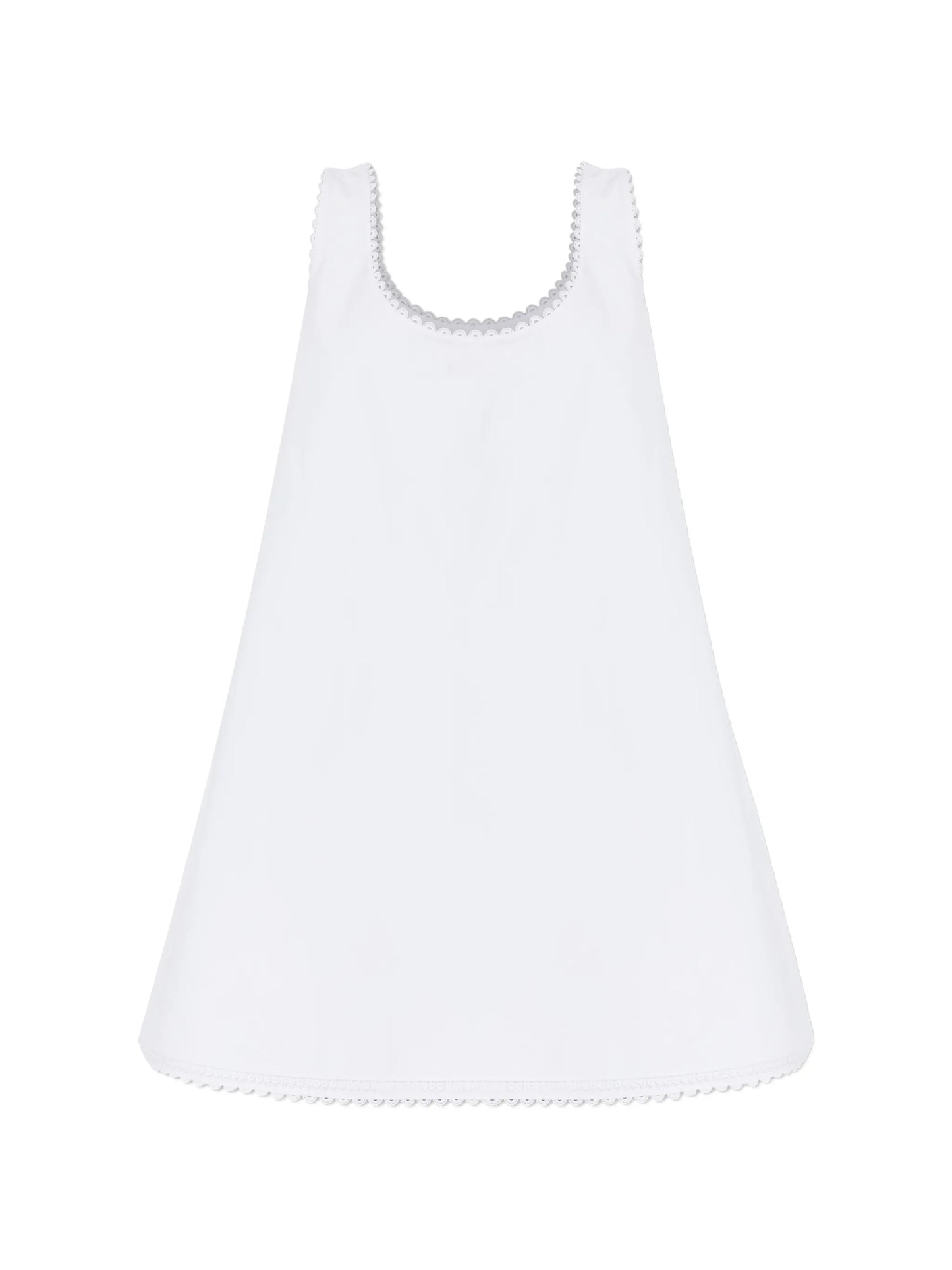 scoop-neck scalloped mini dress