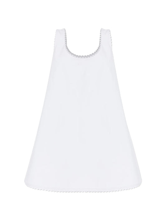 scoop-neck scalloped mini dress