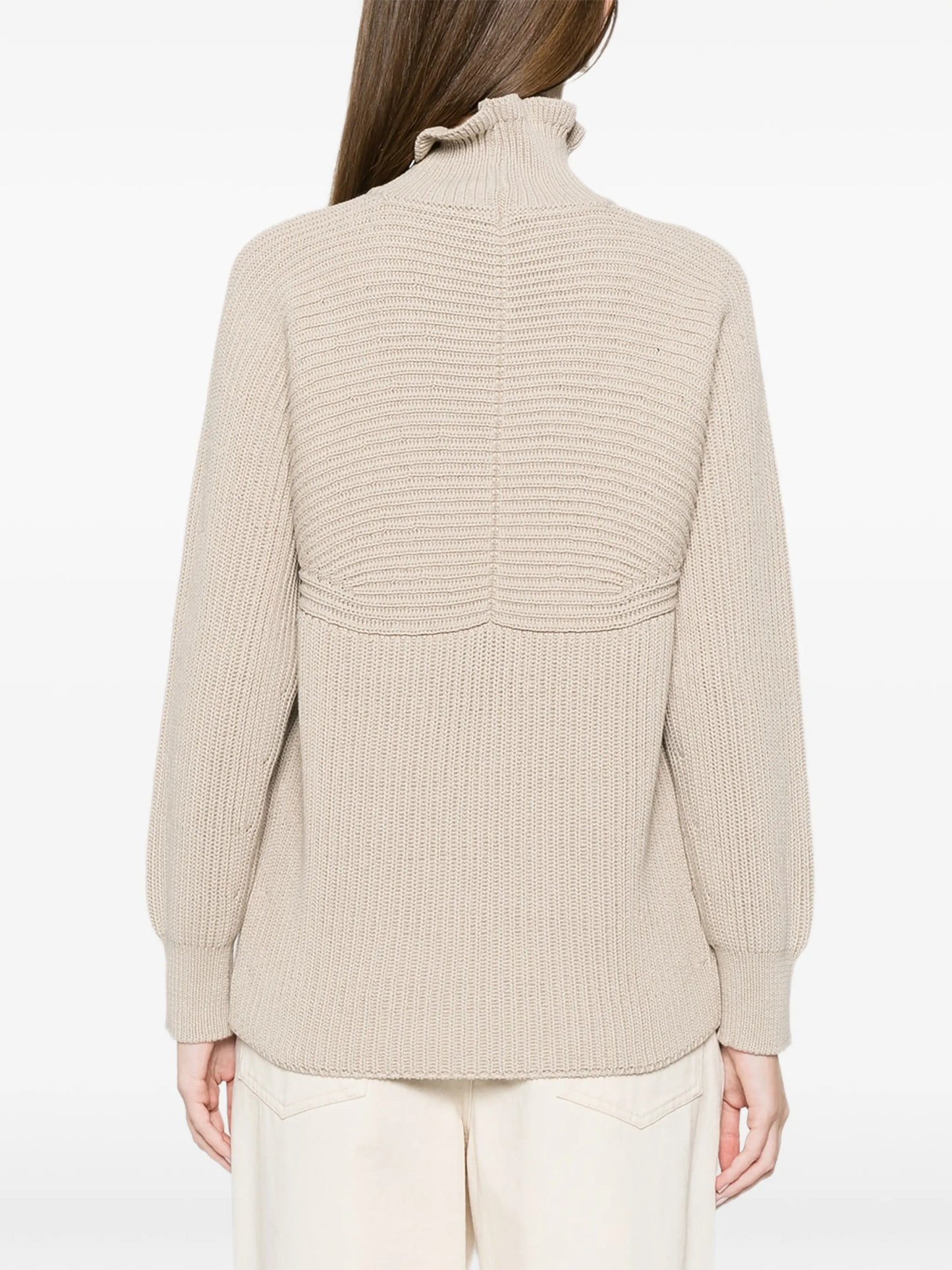 ruffled cotton sweater