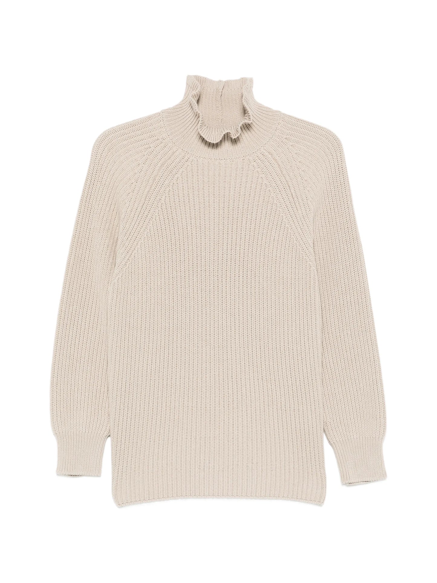 ruffled cotton sweater
