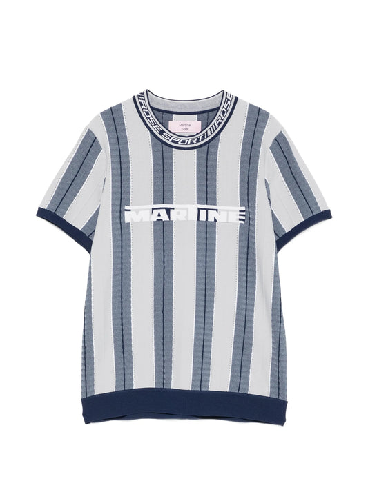 striped graphic T-shirt
