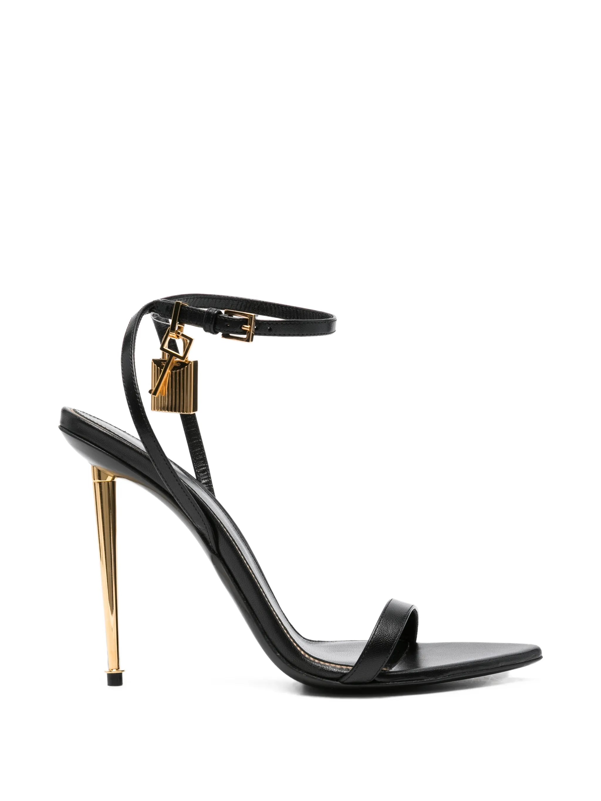 padlock-detail sandals