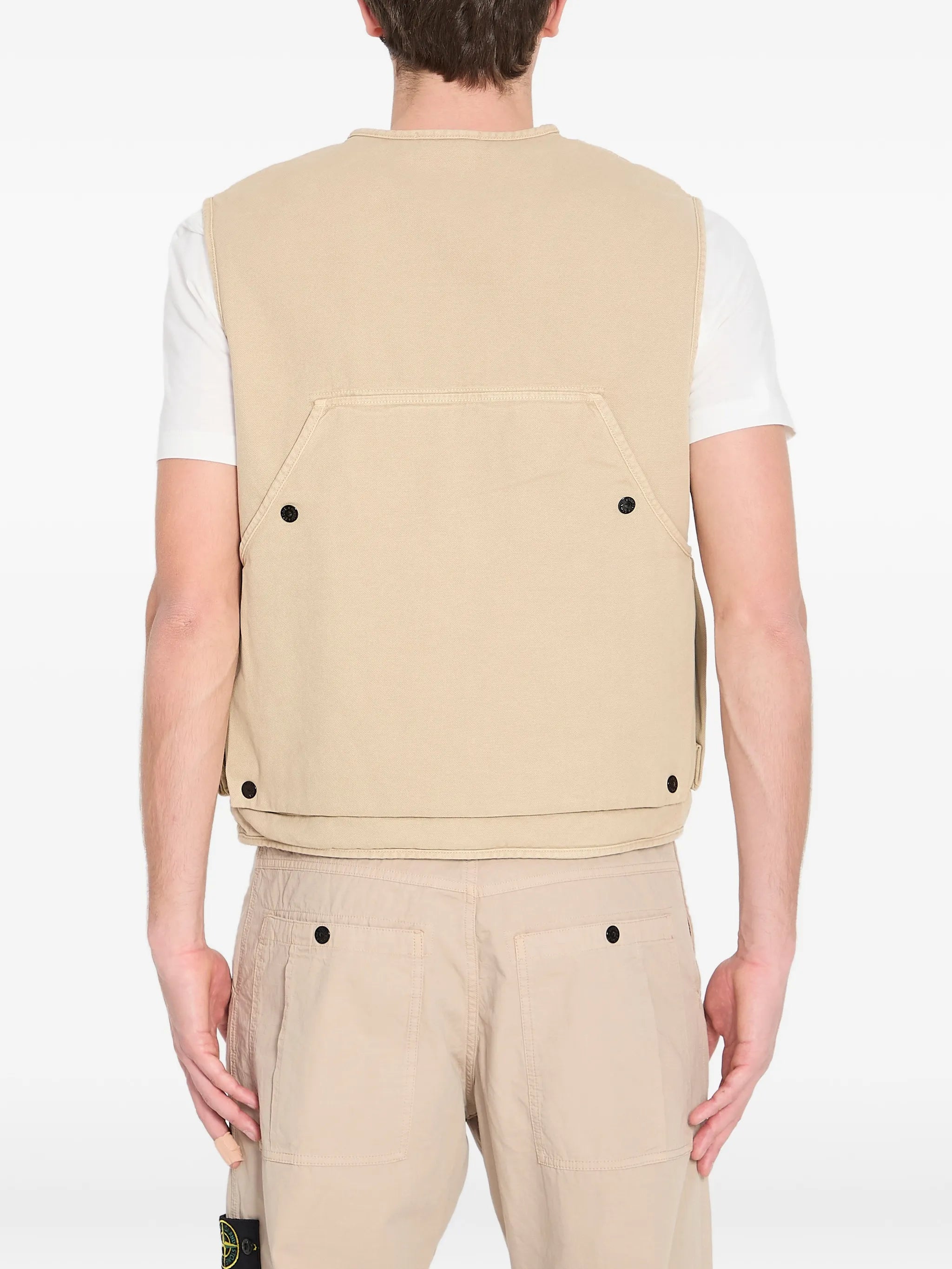 buttoned oversized vest