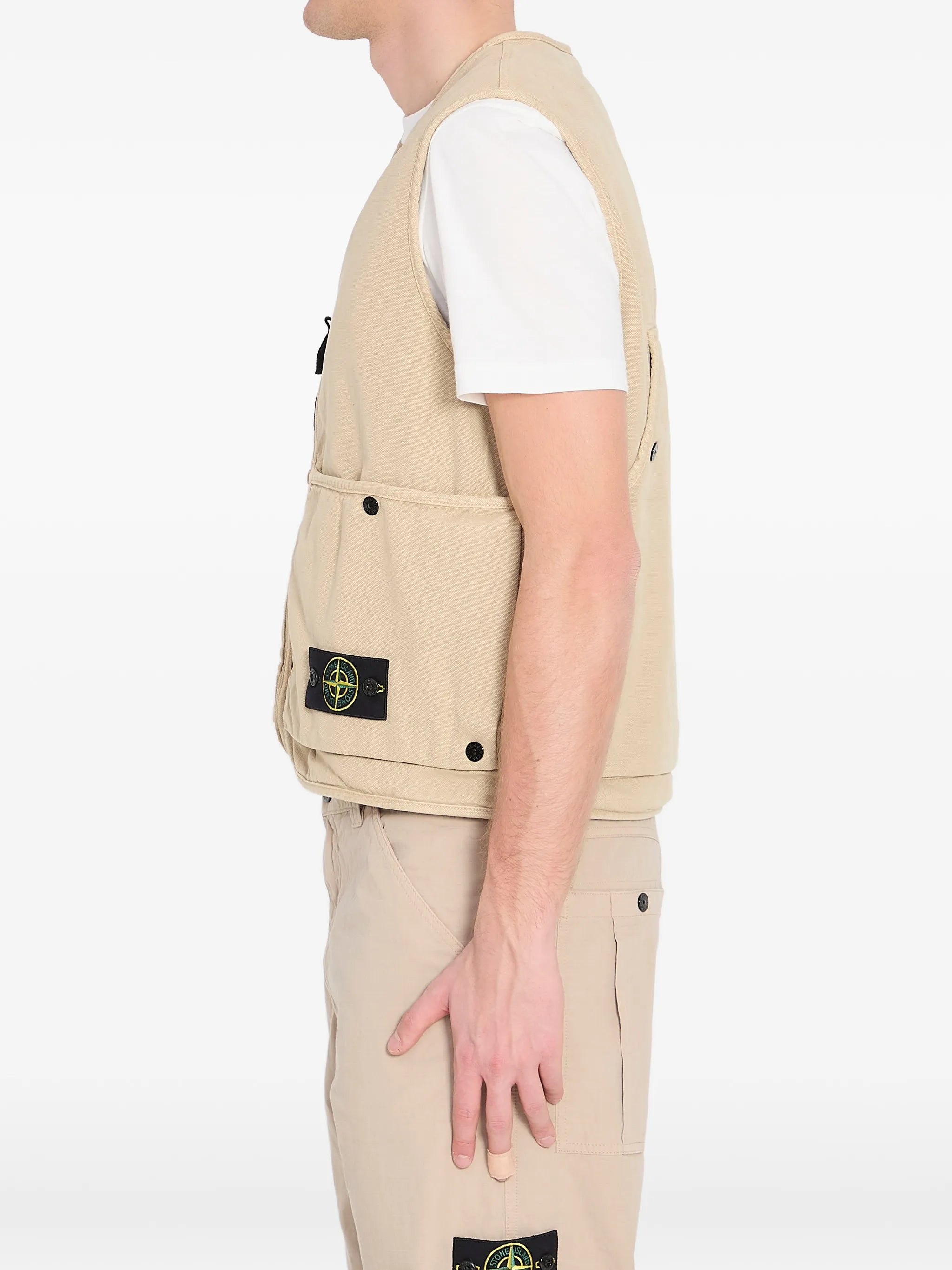 buttoned oversized vest