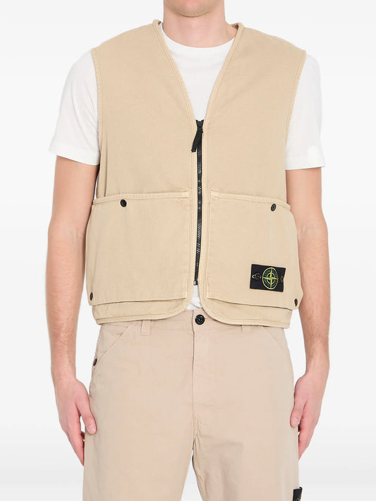 buttoned oversized vest