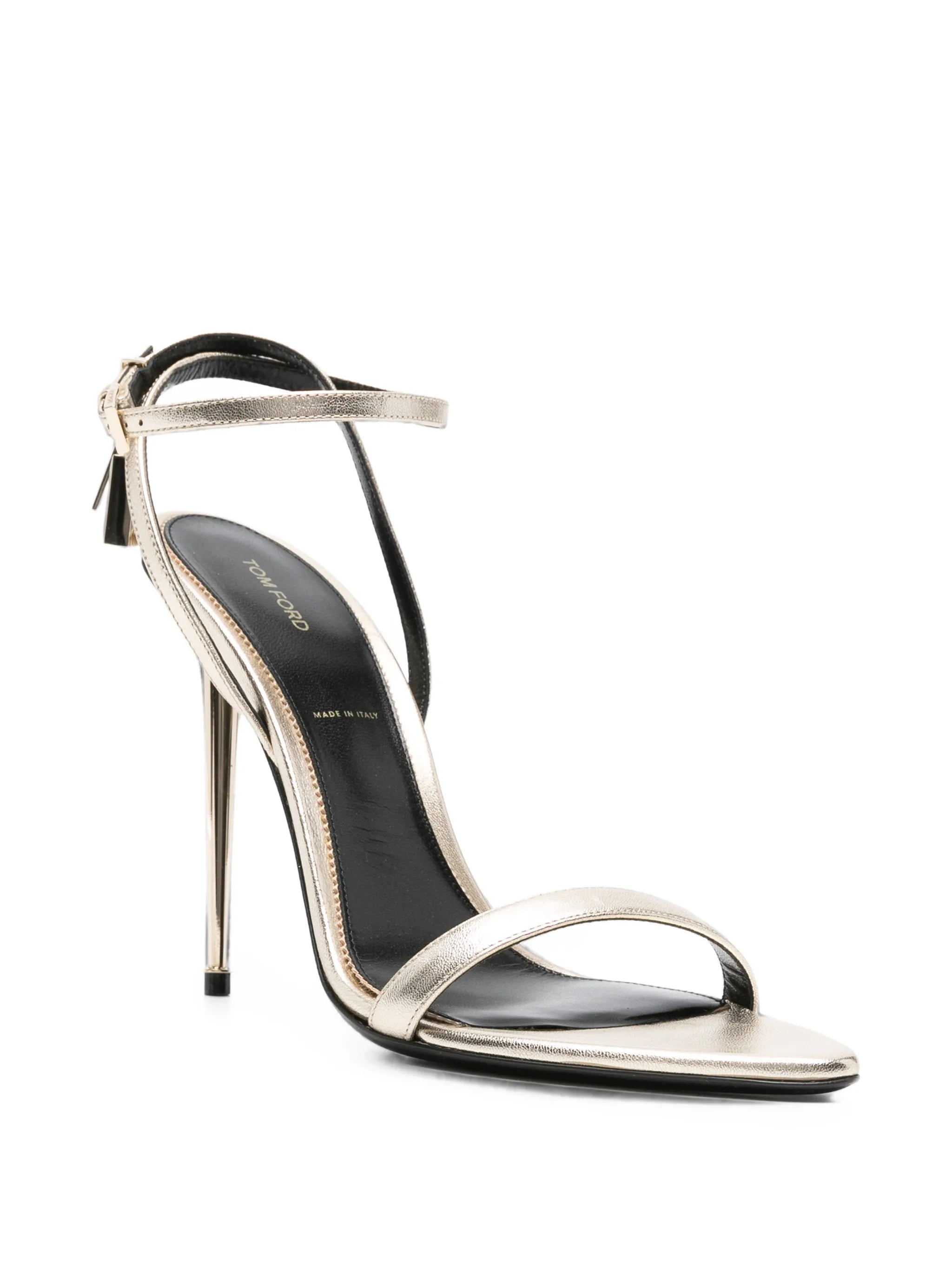 padlock leather sandals