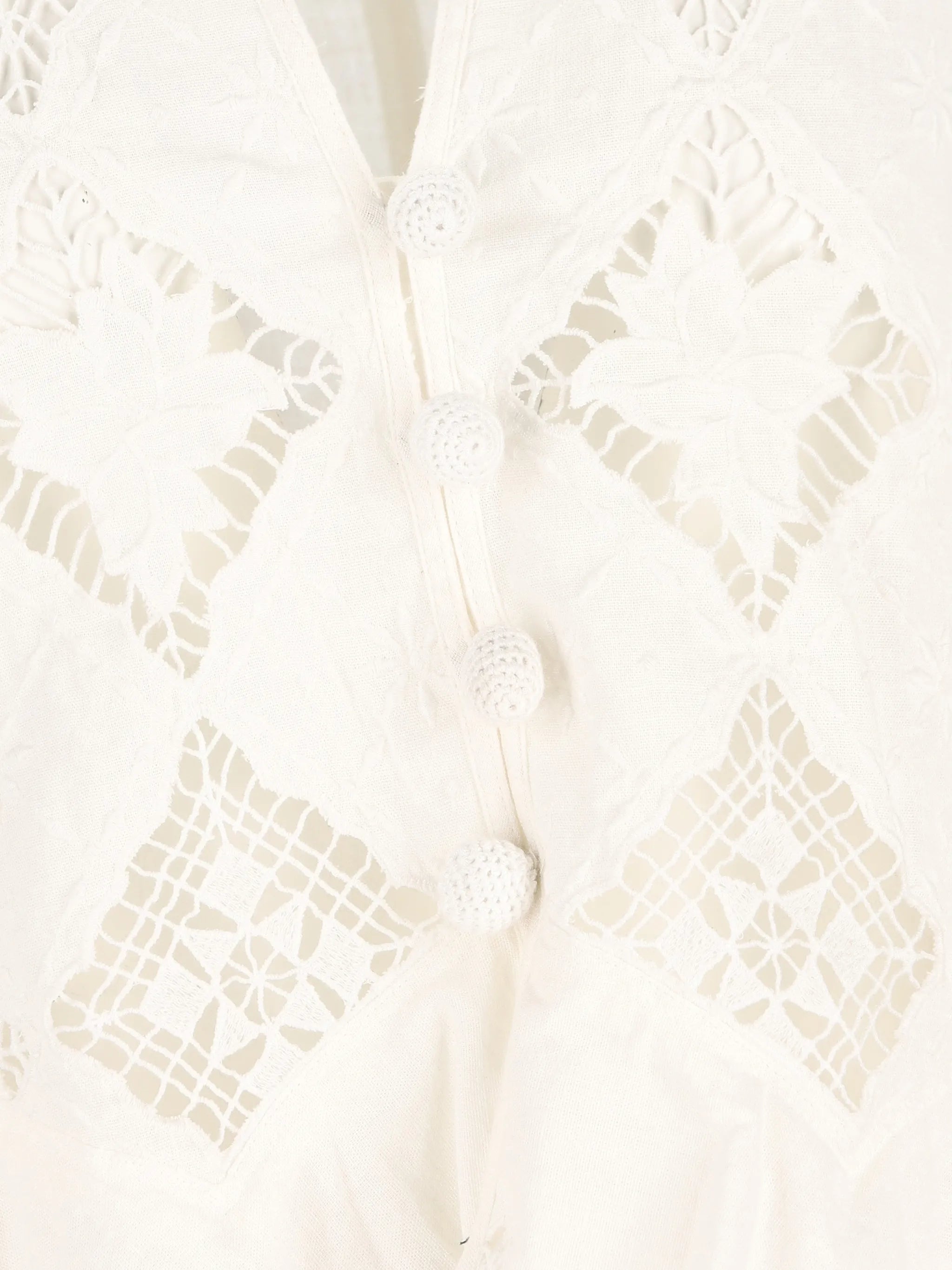 Nina ruffled V-neck blouse