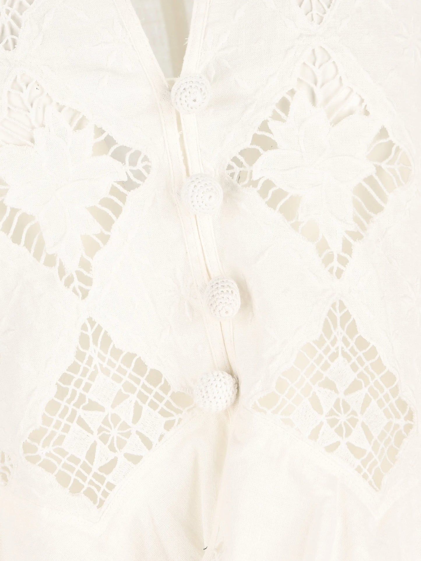 Nina ruffled V-neck blouse