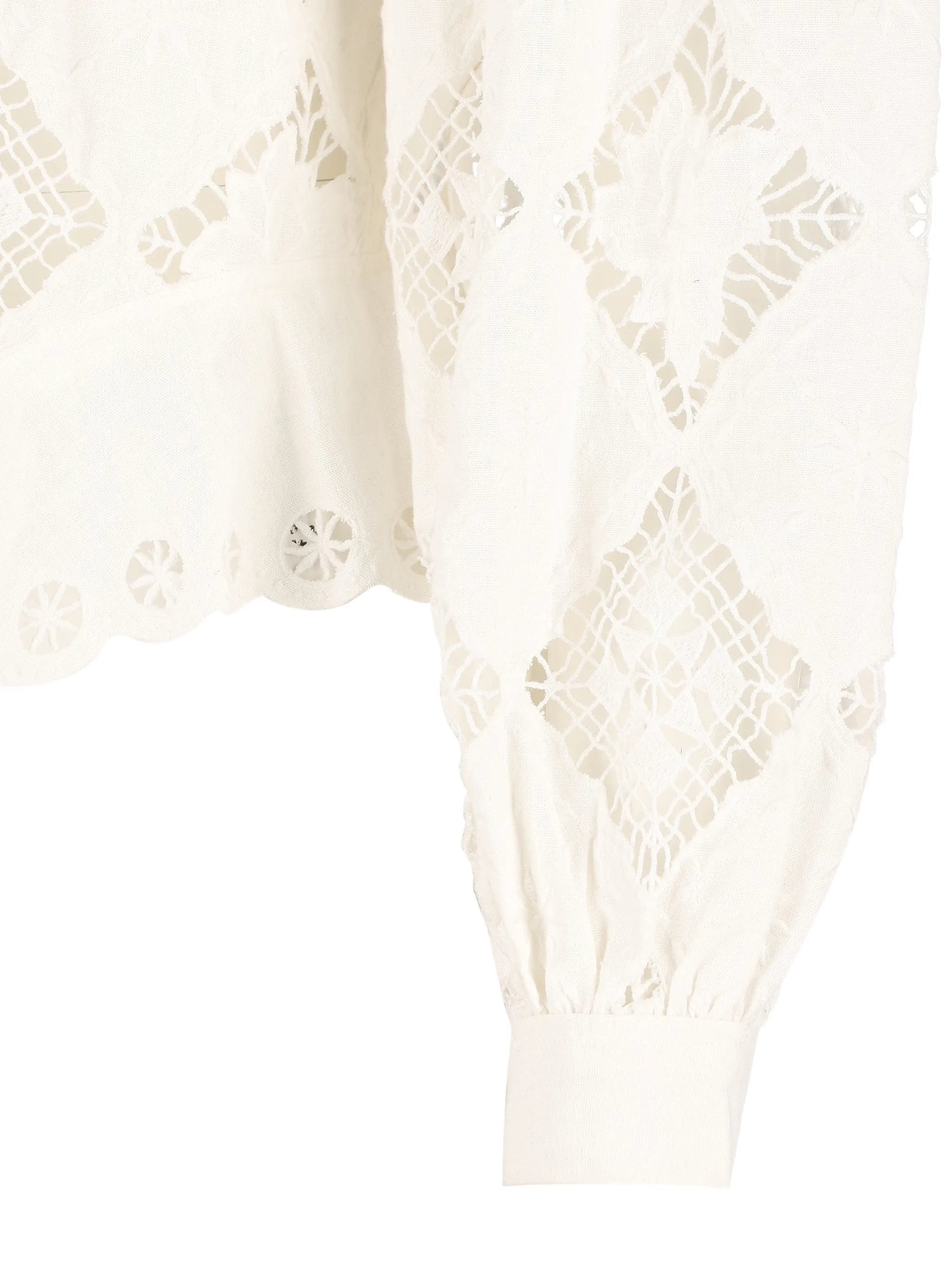 Nina ruffled V-neck blouse