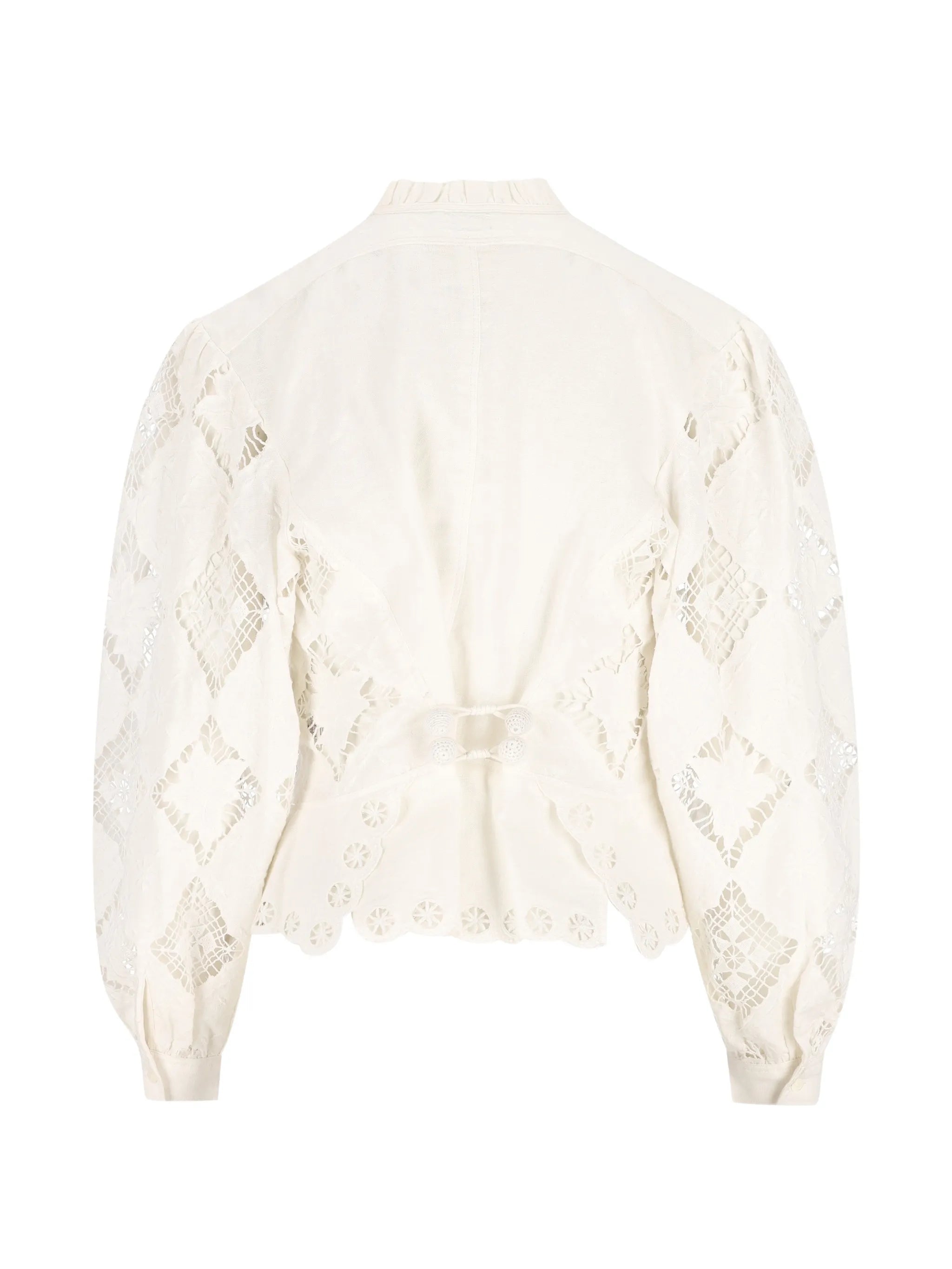 Nina ruffled V-neck blouse