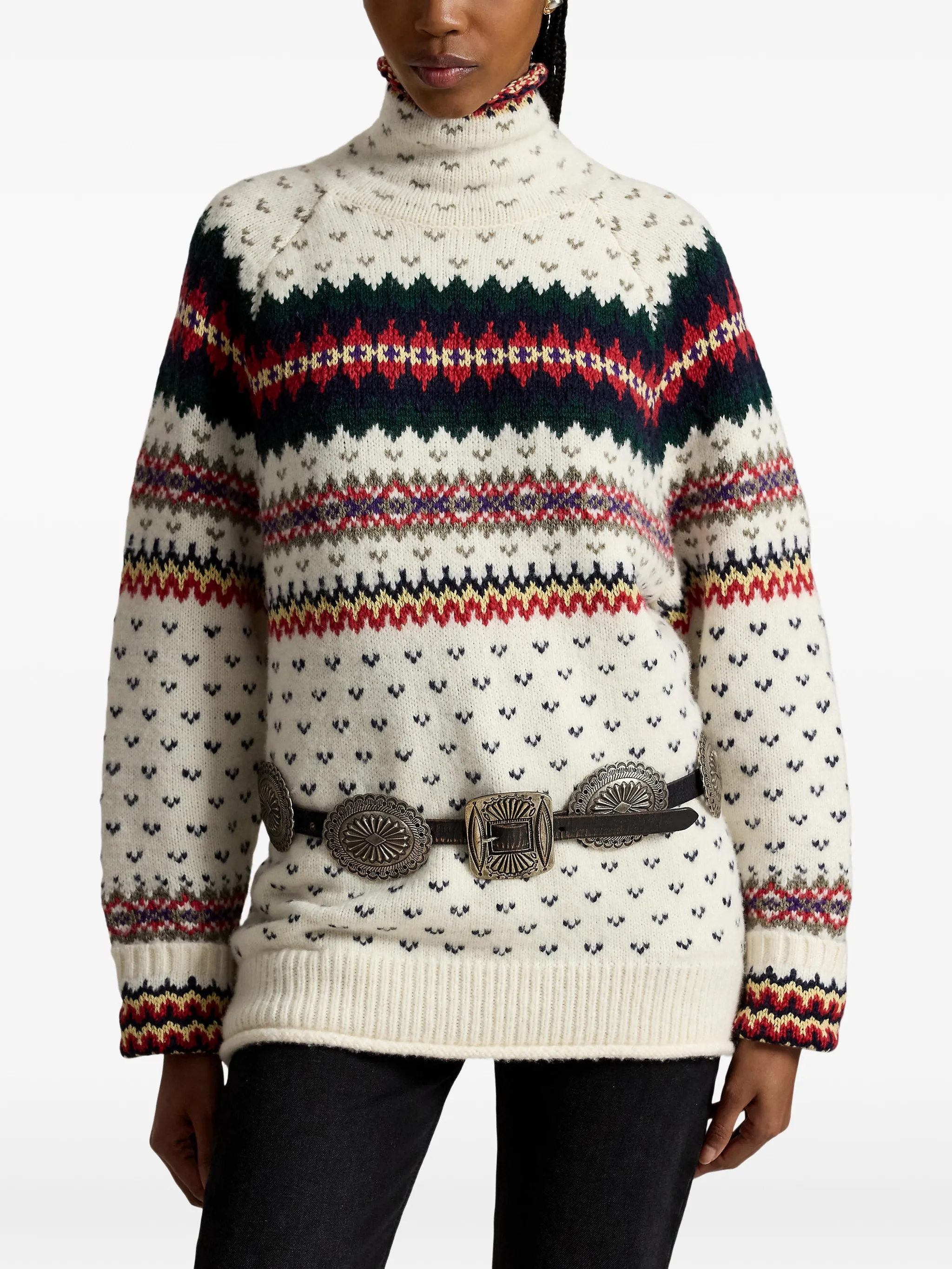 Fair Isle roll-neck sweater