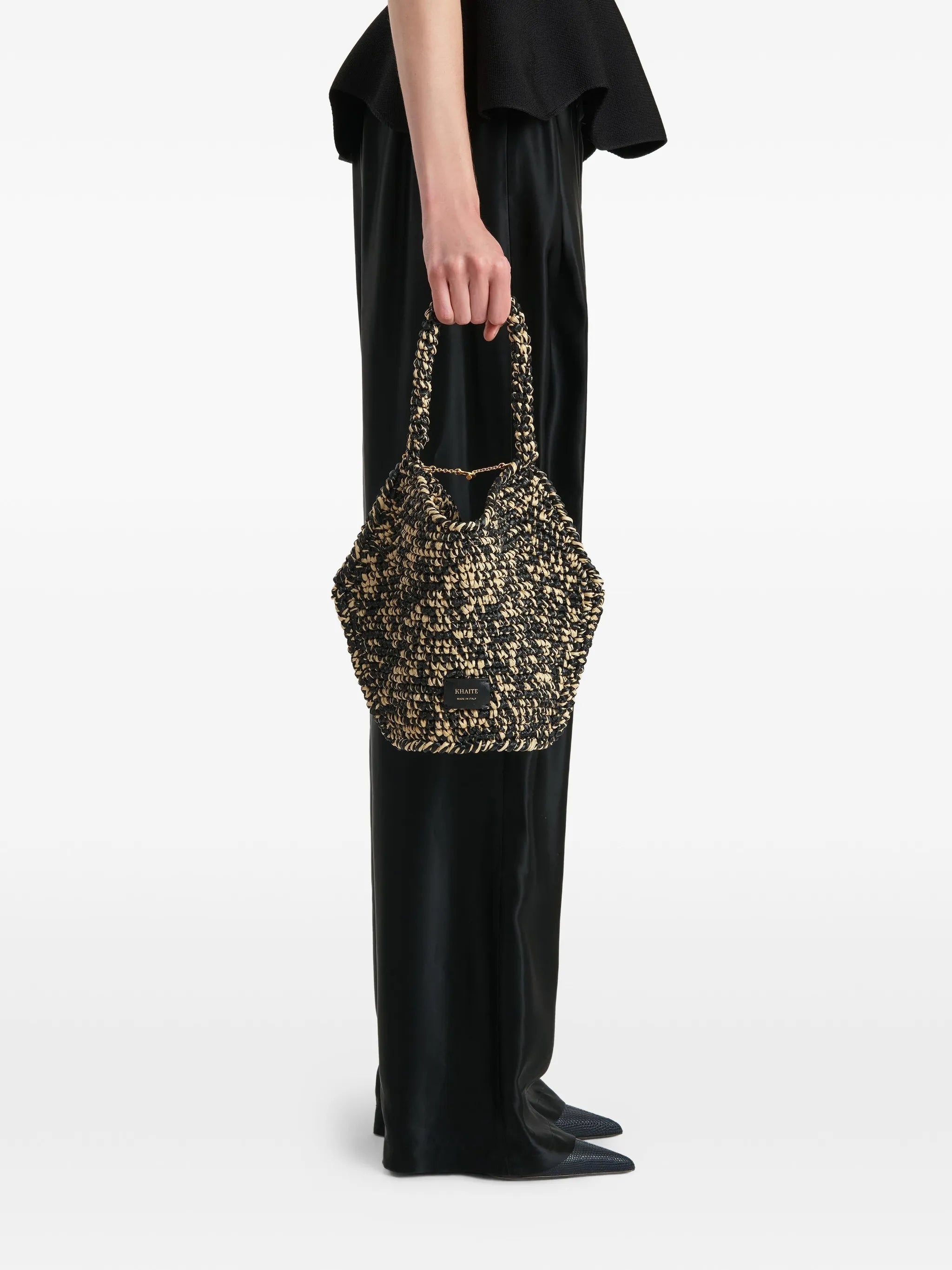 Lotus logo-patch tote bag