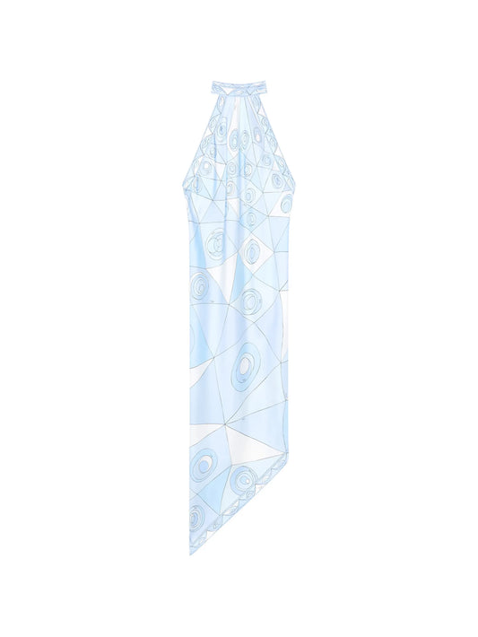 Occhi-print silk dress
