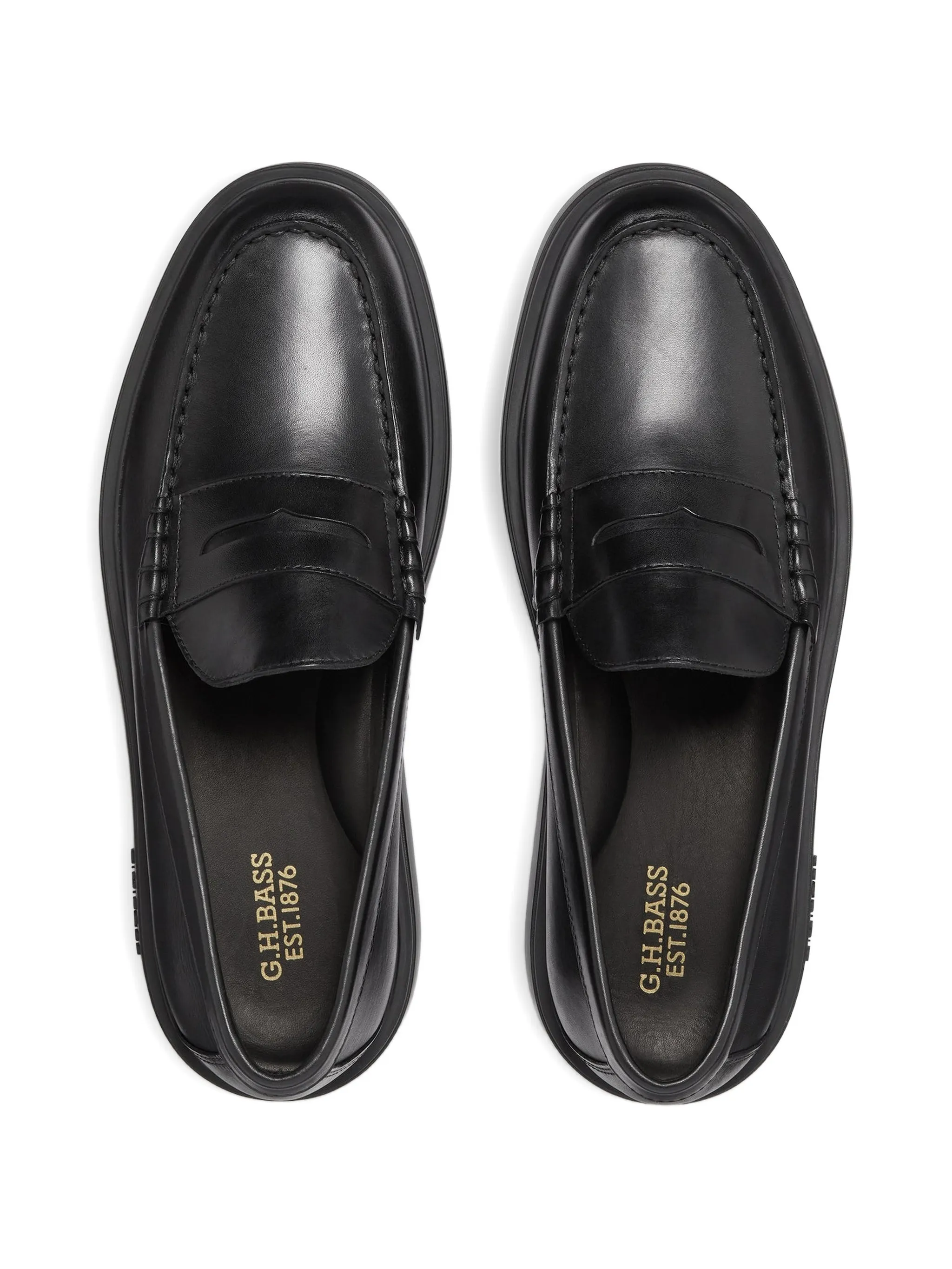 Bosco Cupsole Penny loafers in black leather