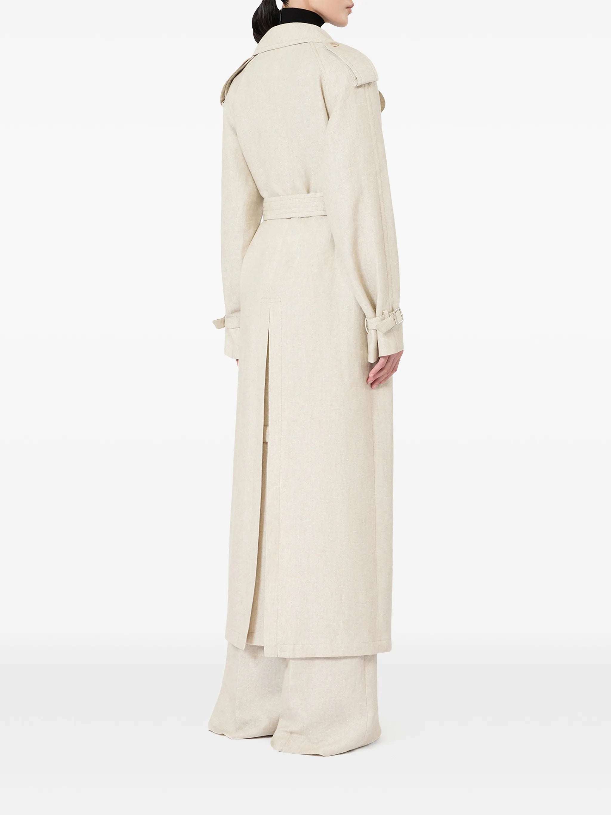 double-breasted belted coat