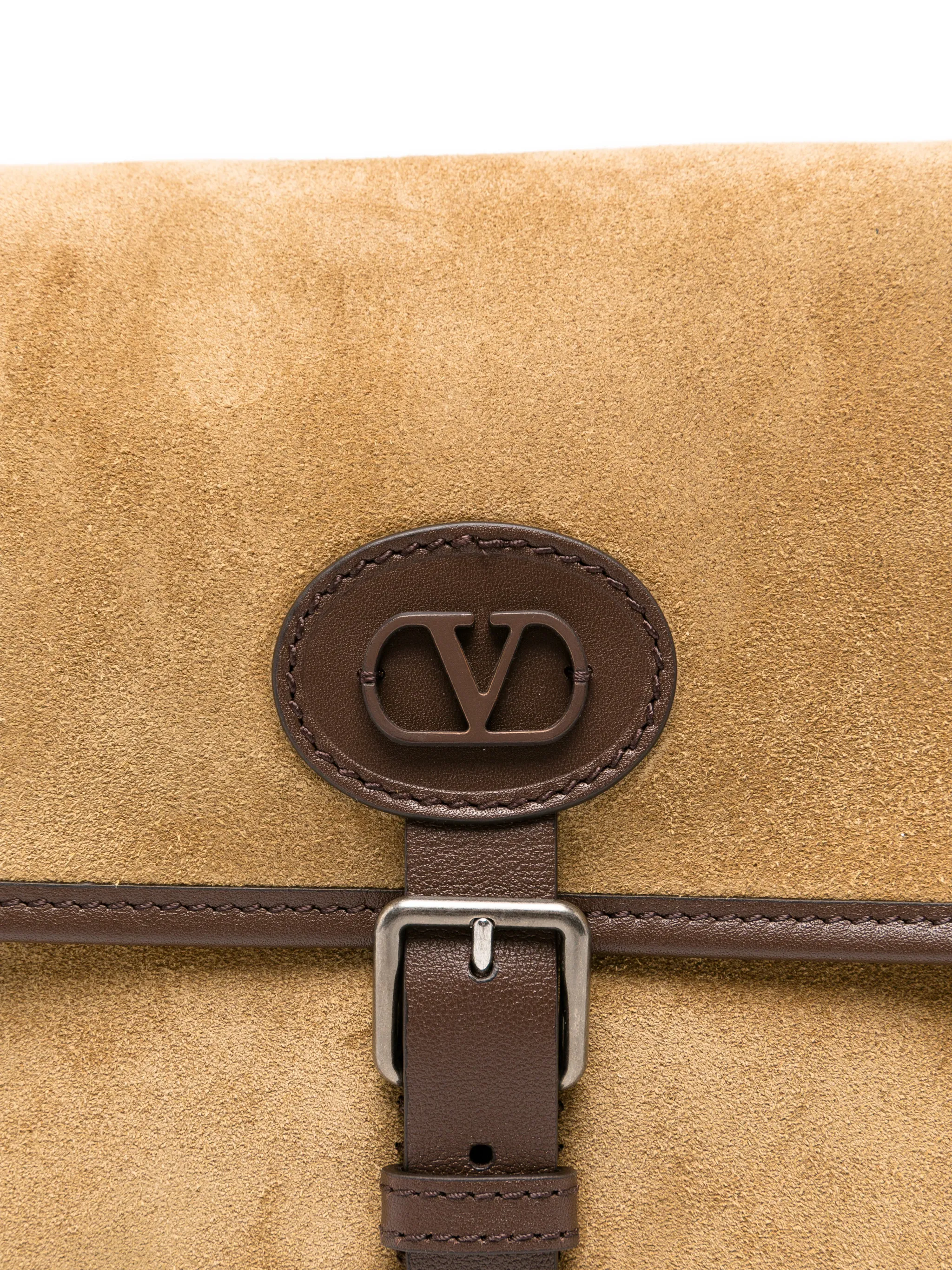 Antibes buckle-fastening suede shoulder bag
