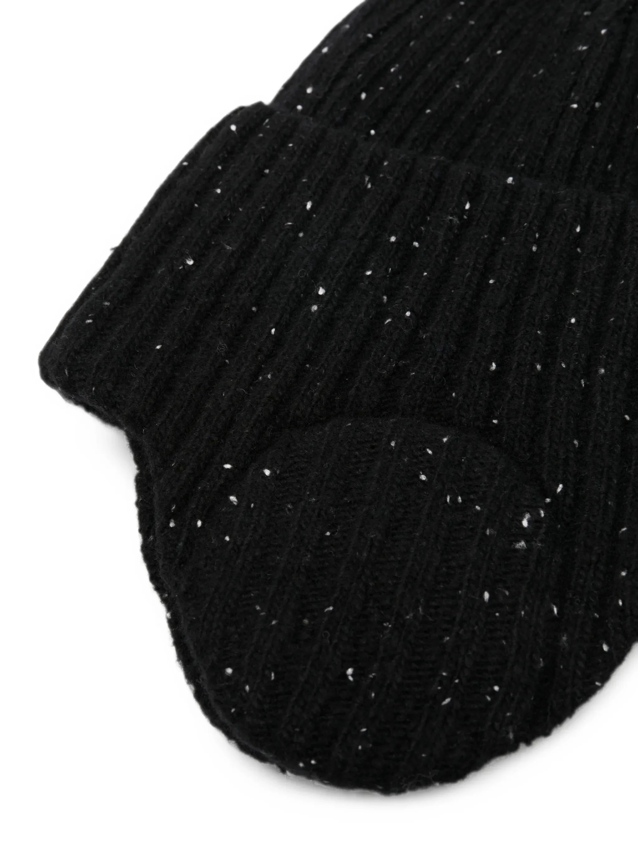 ribbed-knit ear-flap beanie hat
