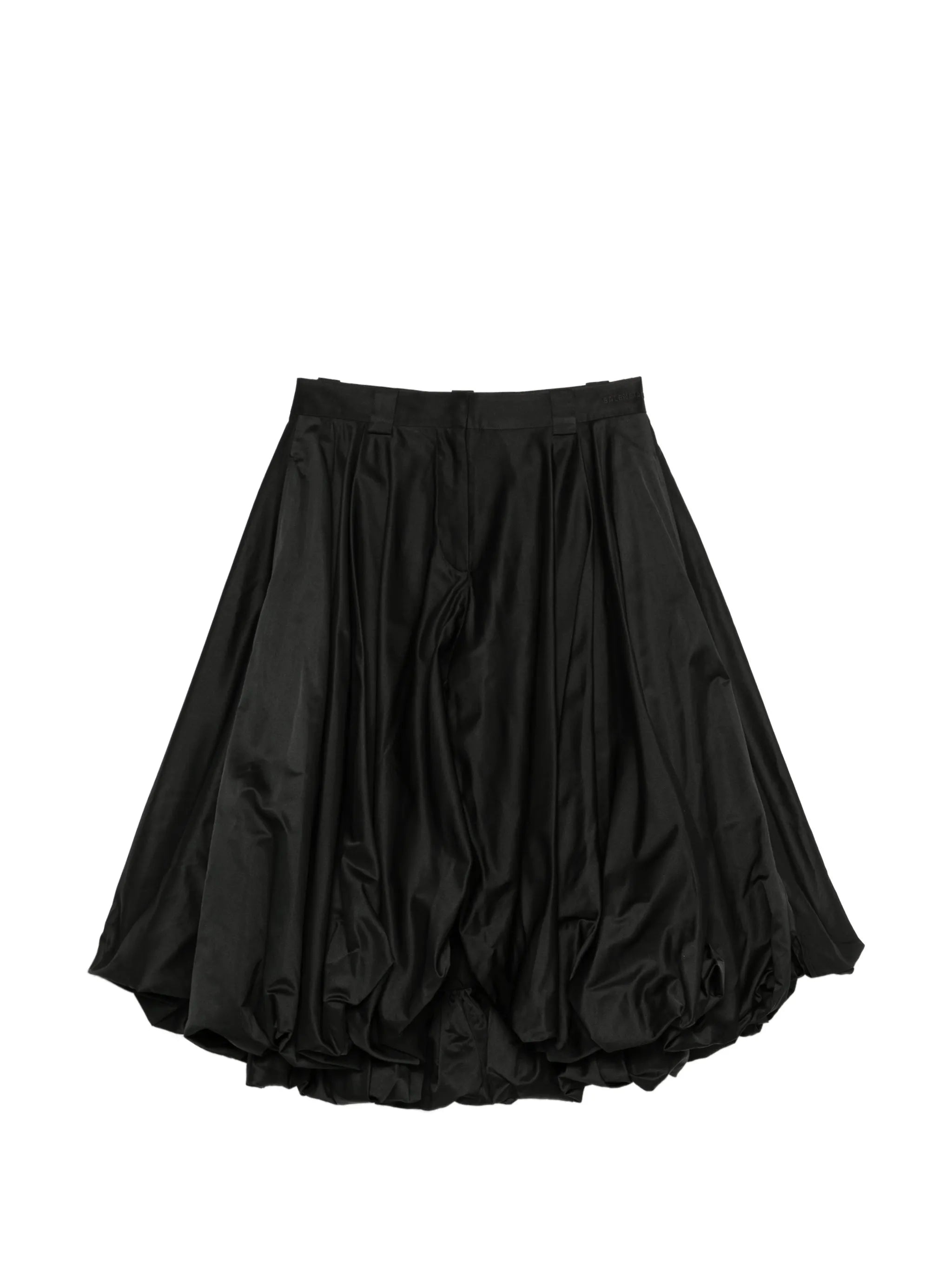 gathered midi skirt
