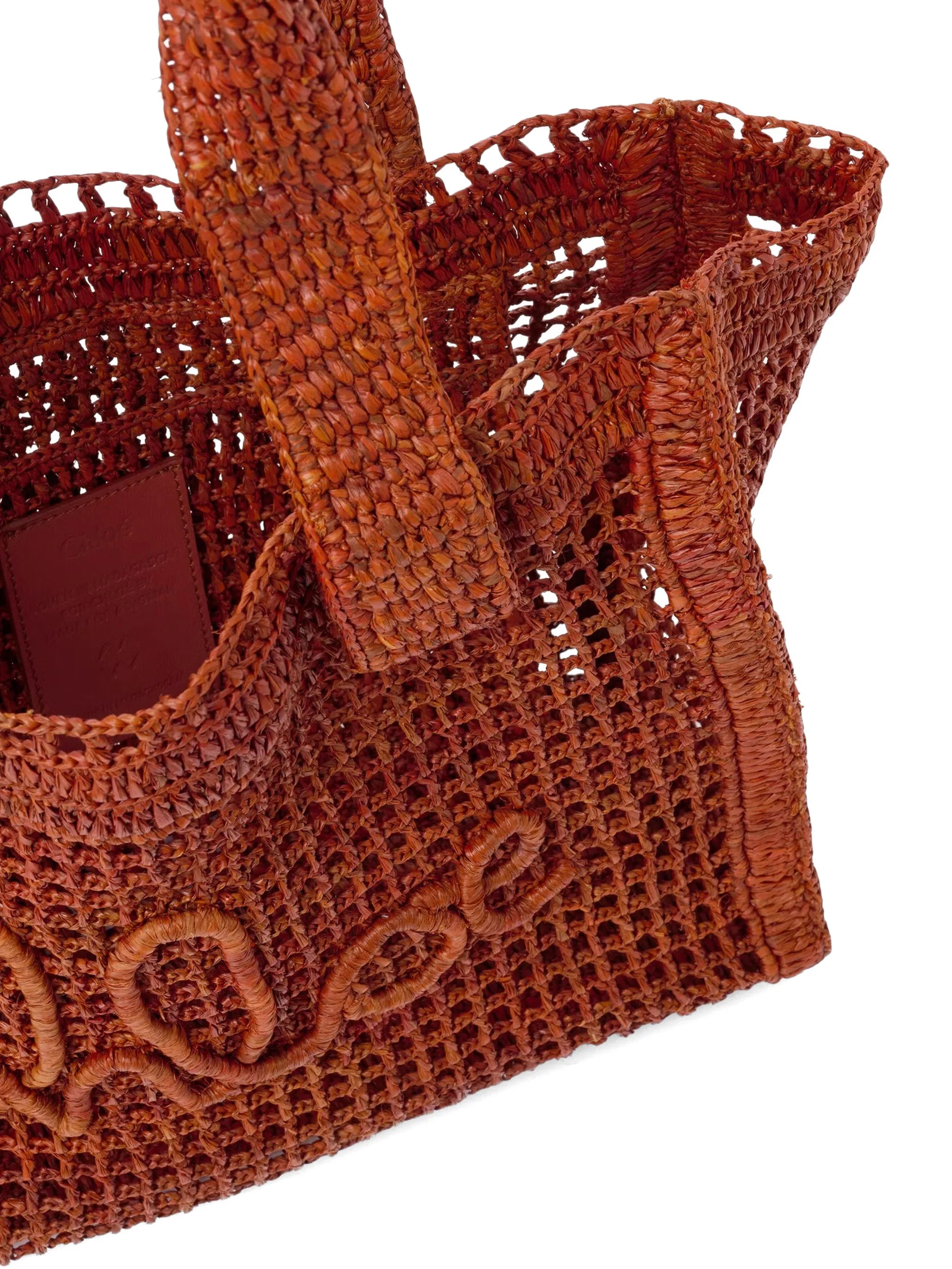 Summer Banana raffia east-west tote bag