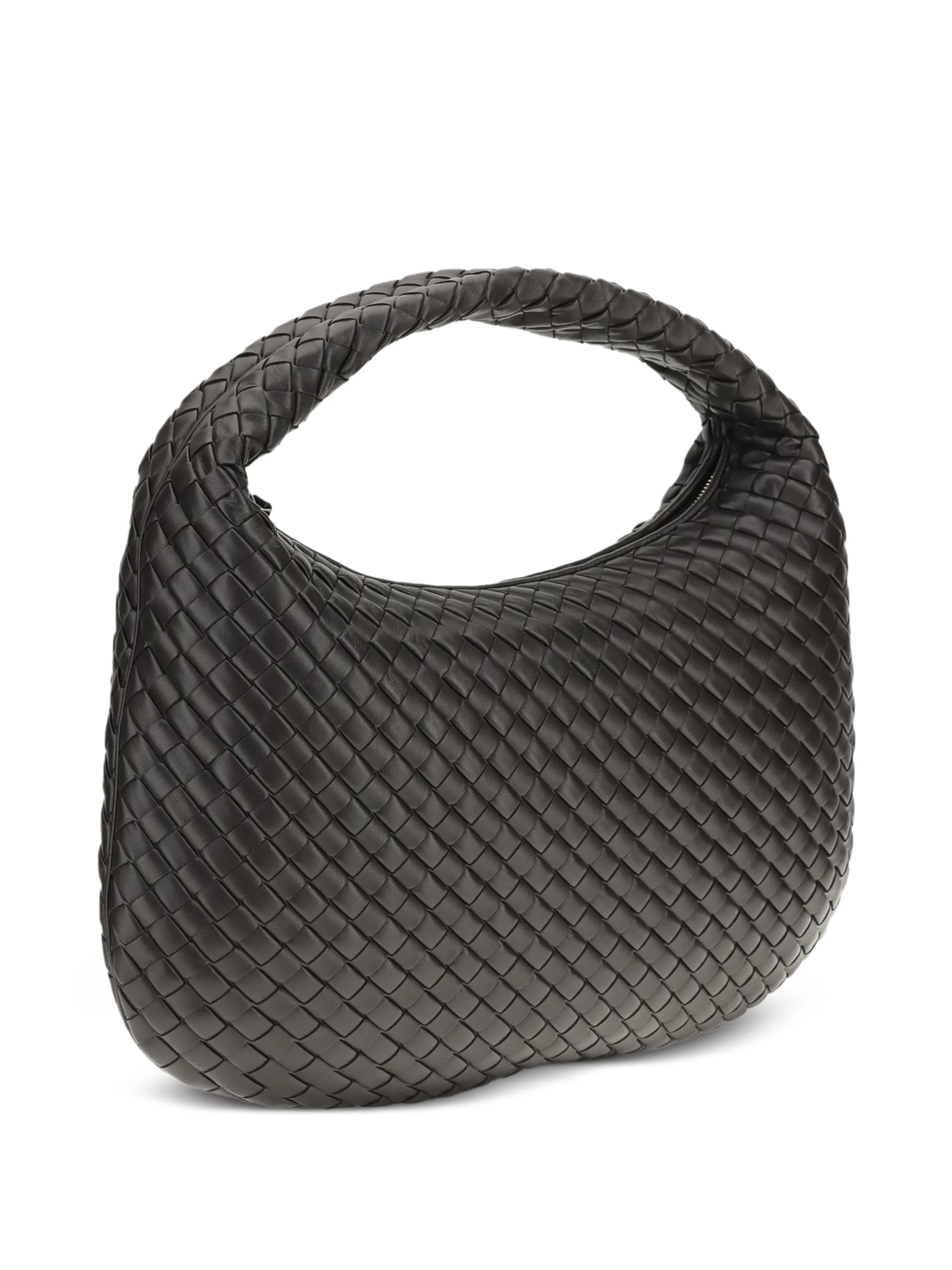 Veneta intrecciato zip shoulder bag