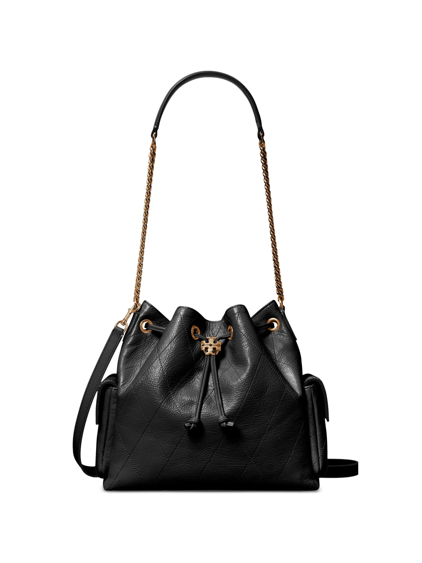 Charlie quilted drawstring shoulder bag