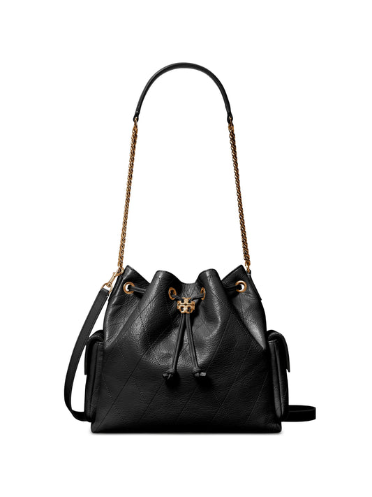Charlie quilted drawstring shoulder bag