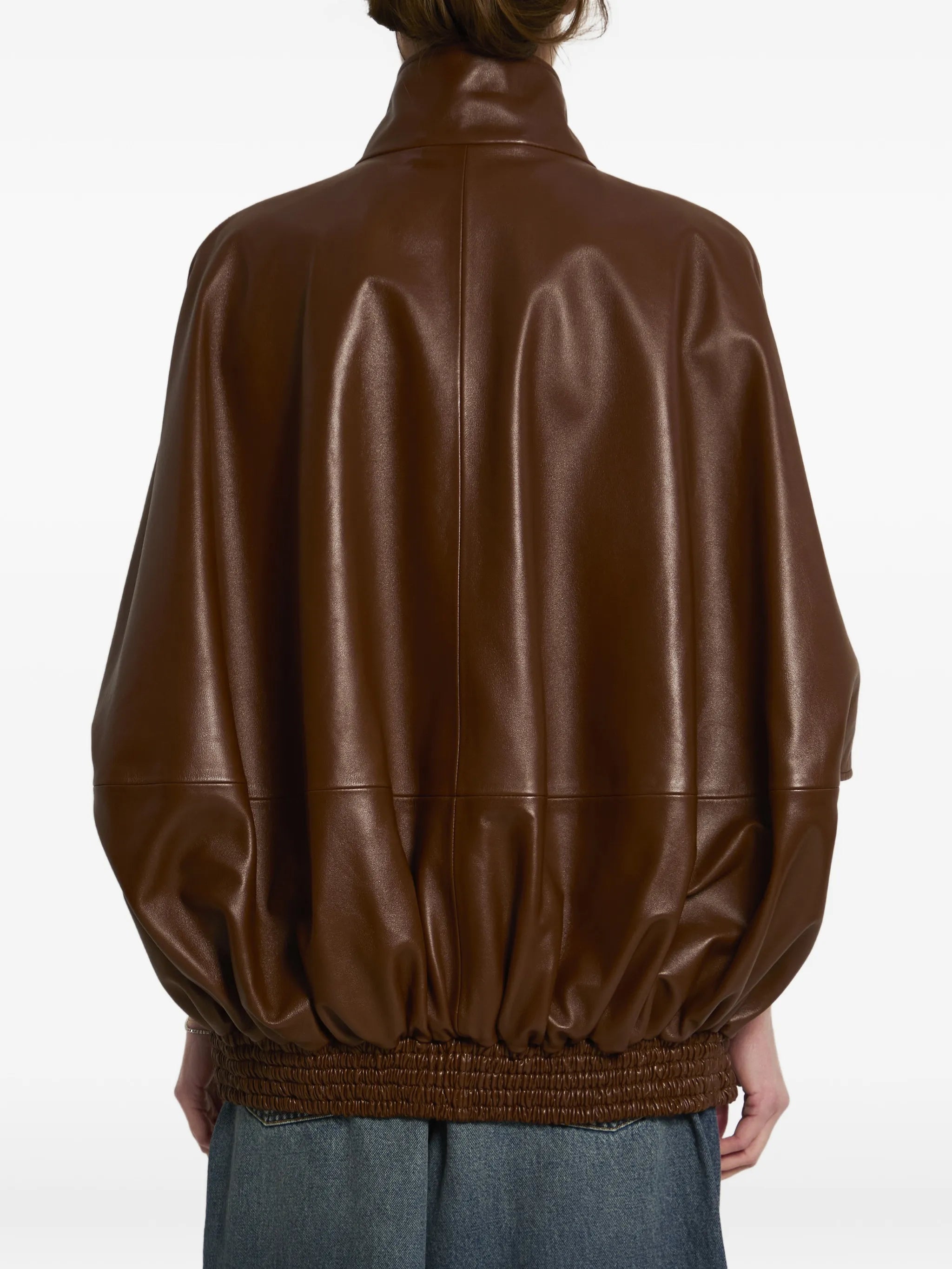 Cocoon leather jacket