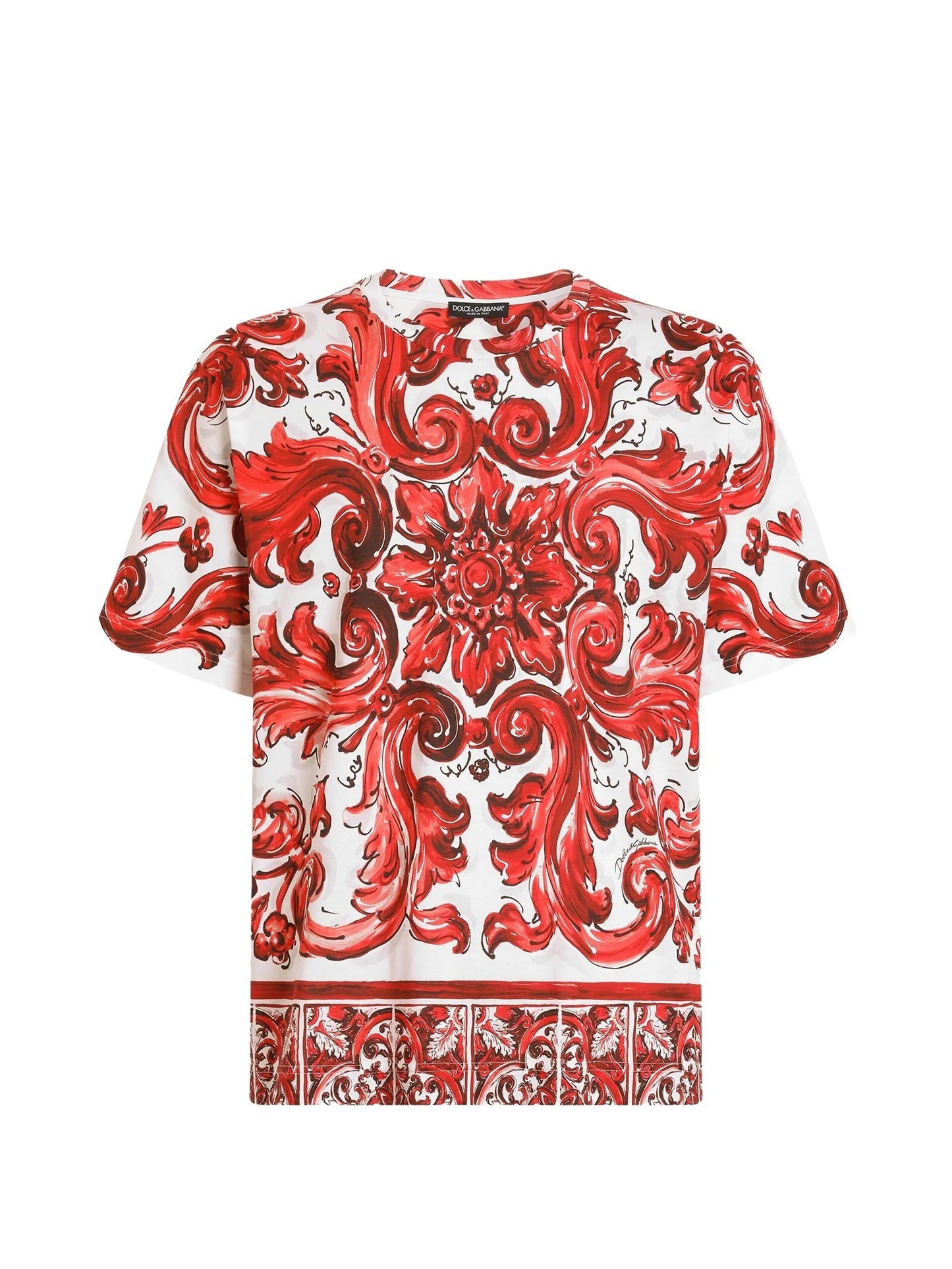 Majolica-print cotton t-shirt
