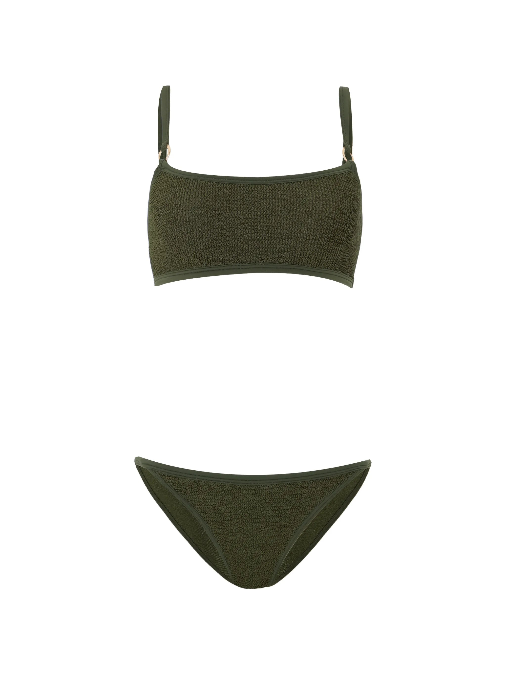 Iris crinkle-effect bikini