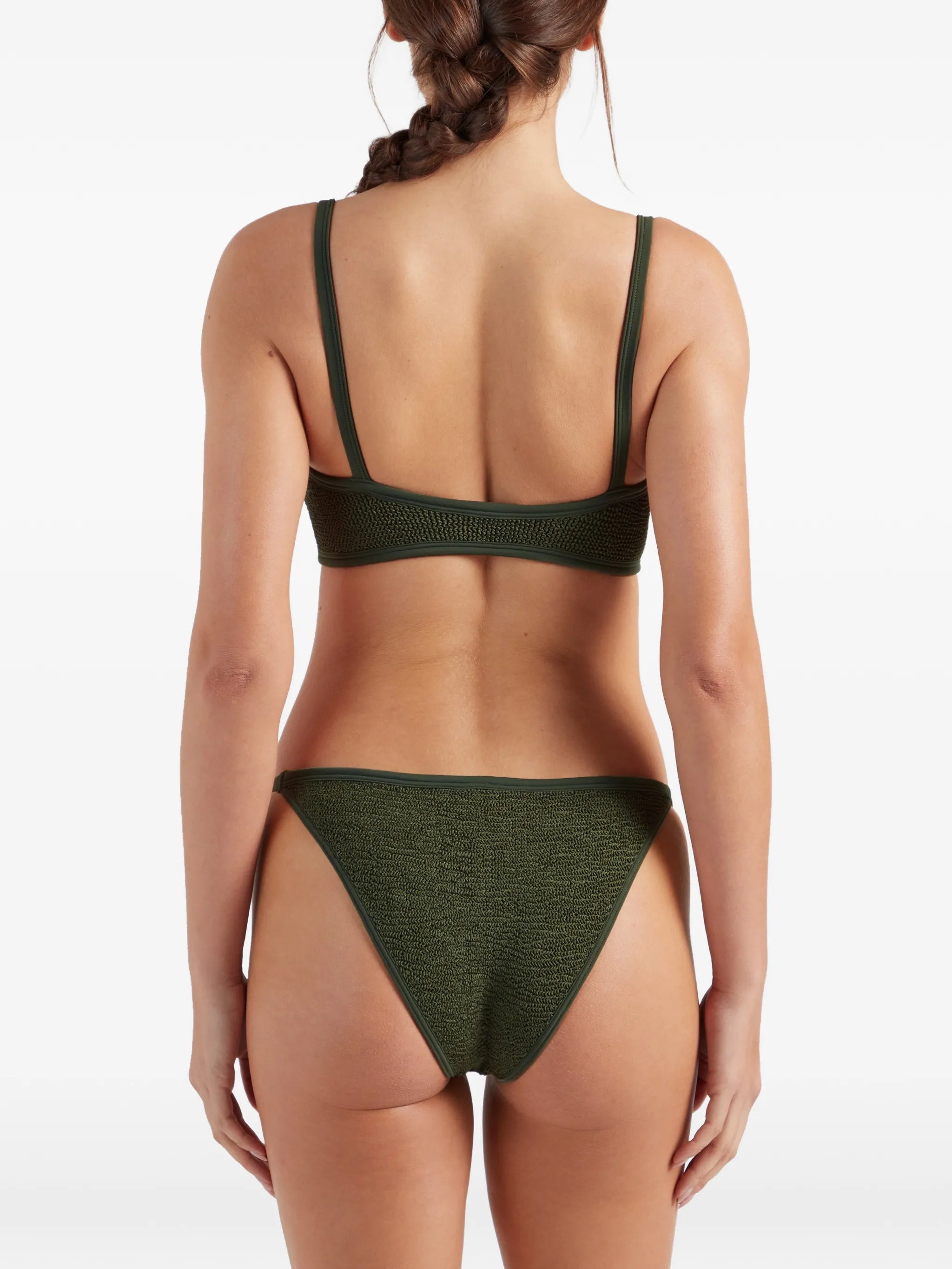 Iris crinkle-effect bikini