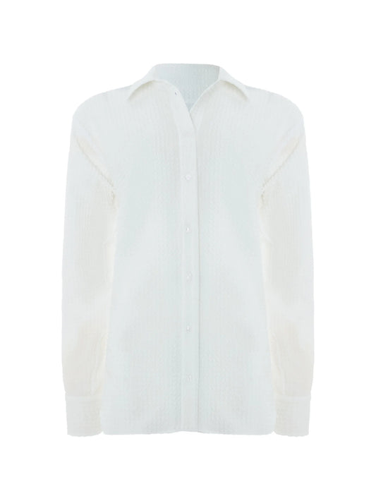 seersucker oversized shirt