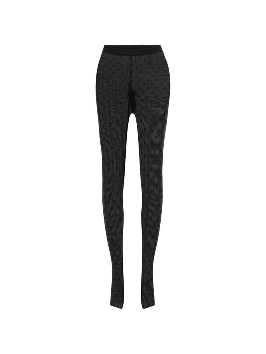 second skin high-waisted closed-feet plumetis tights
