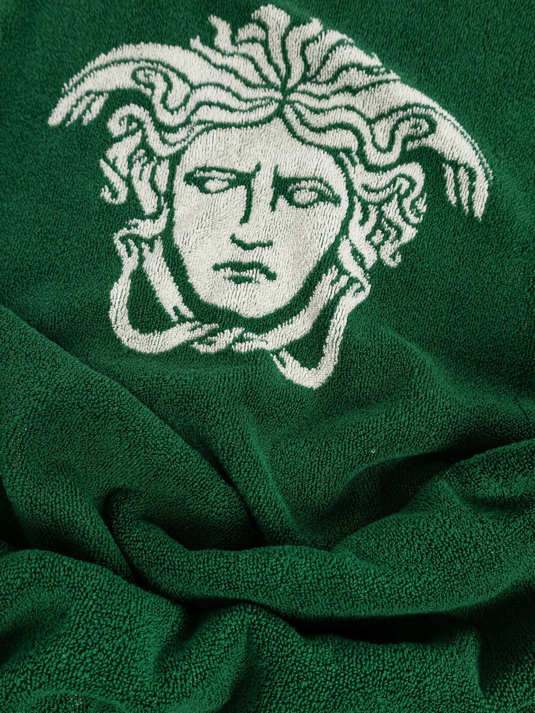 Medusa-motif bath towel