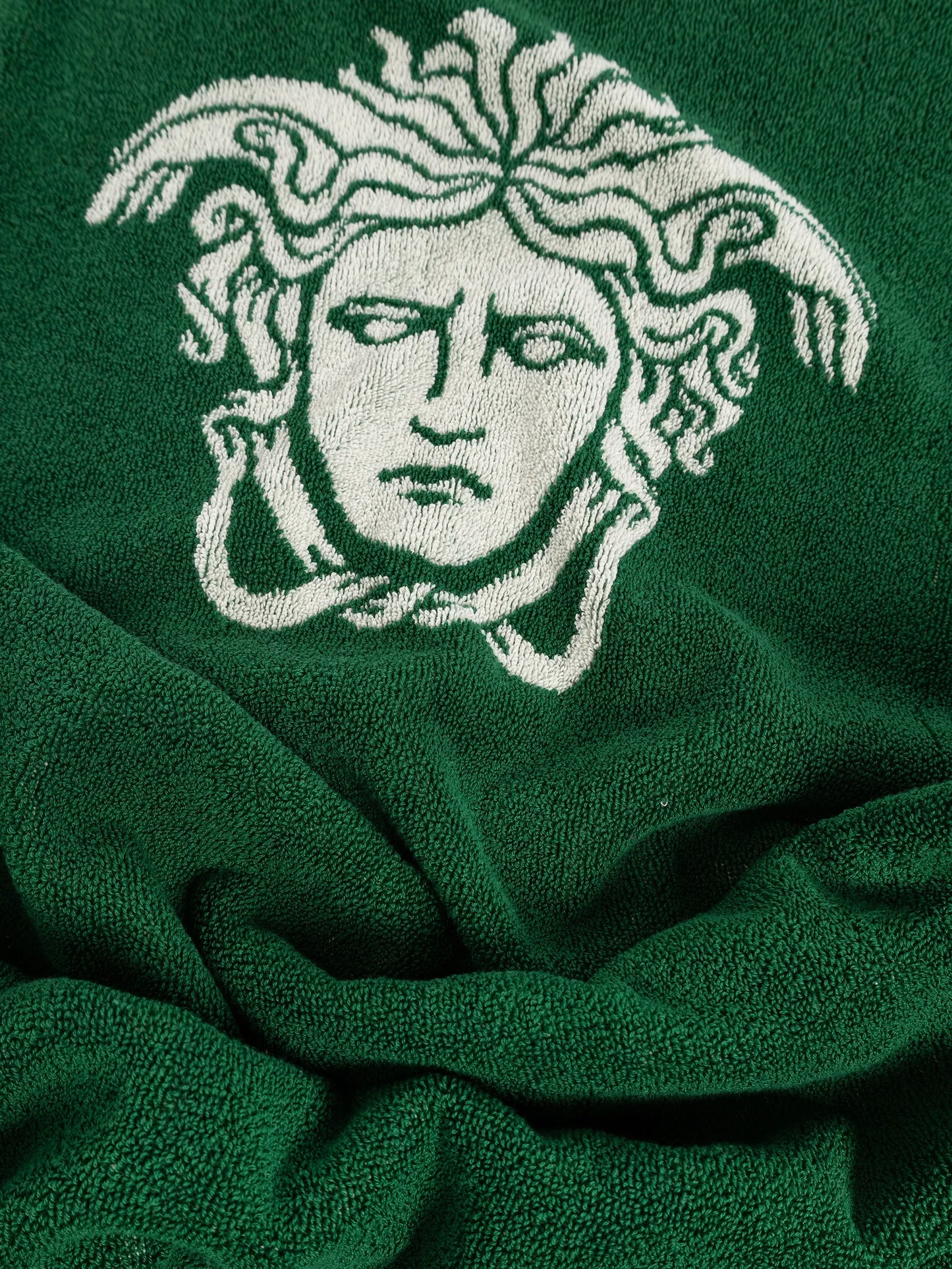 Medusa-motif bath towel