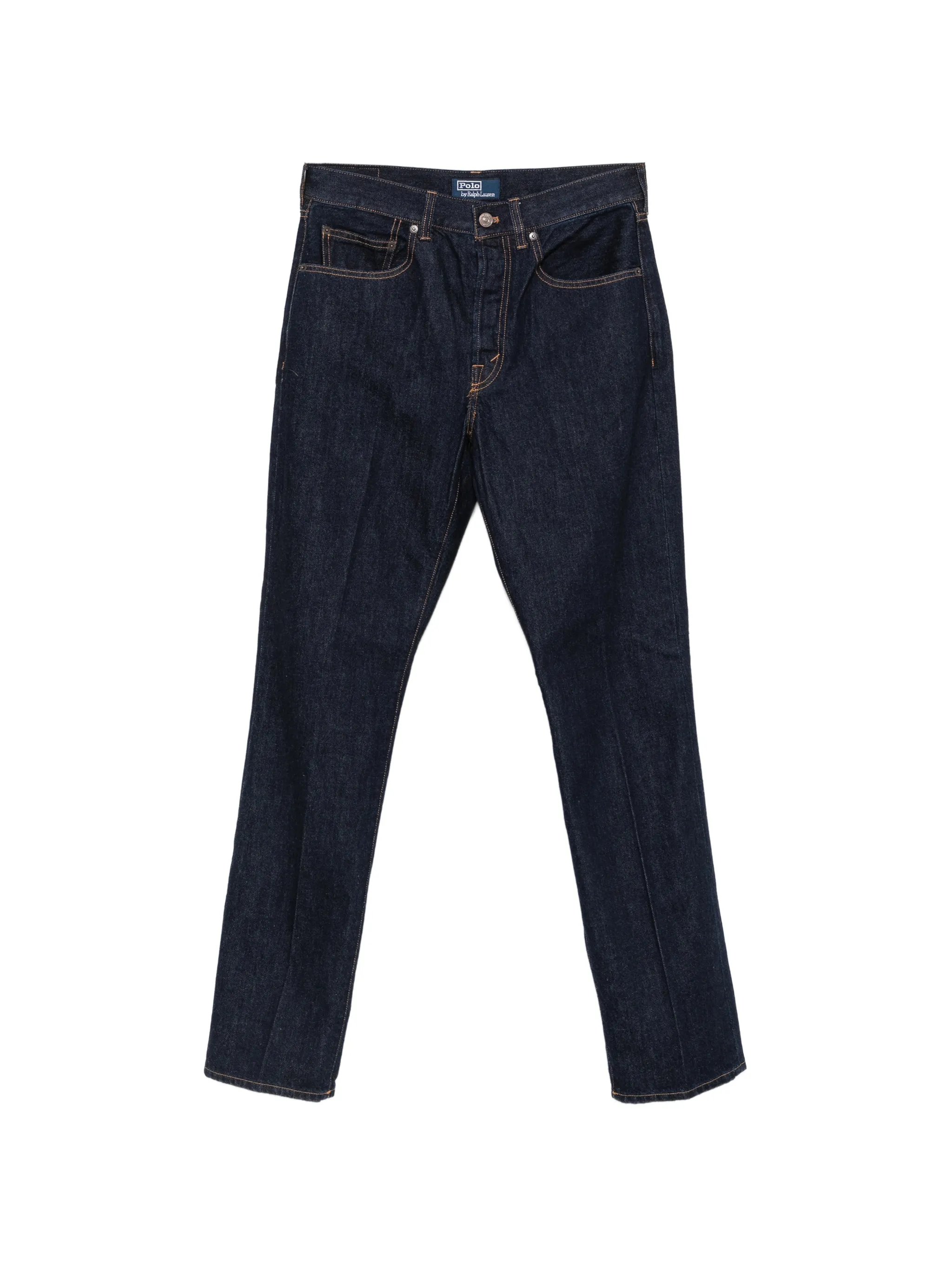 belt-loops straight-leg jeans